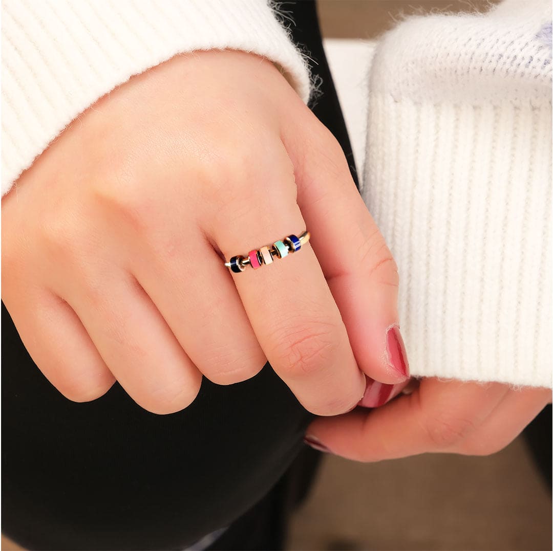 Bague anti-stress en émail