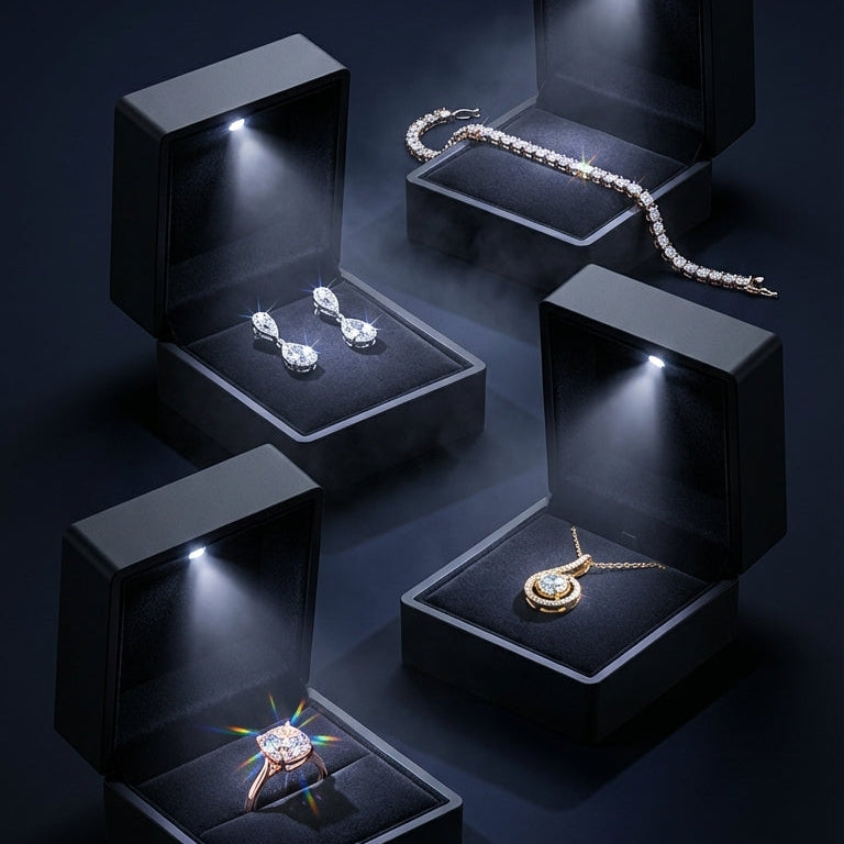 Luxury Velvet LED Jewelry Giftbox