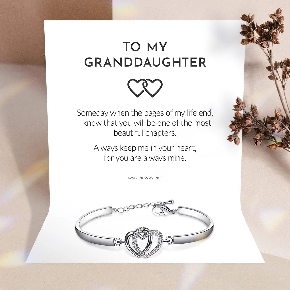 À Ma Petite-Fille | Garde-Moi Toujours Dans Ton Cœur | Bracelet 925s
