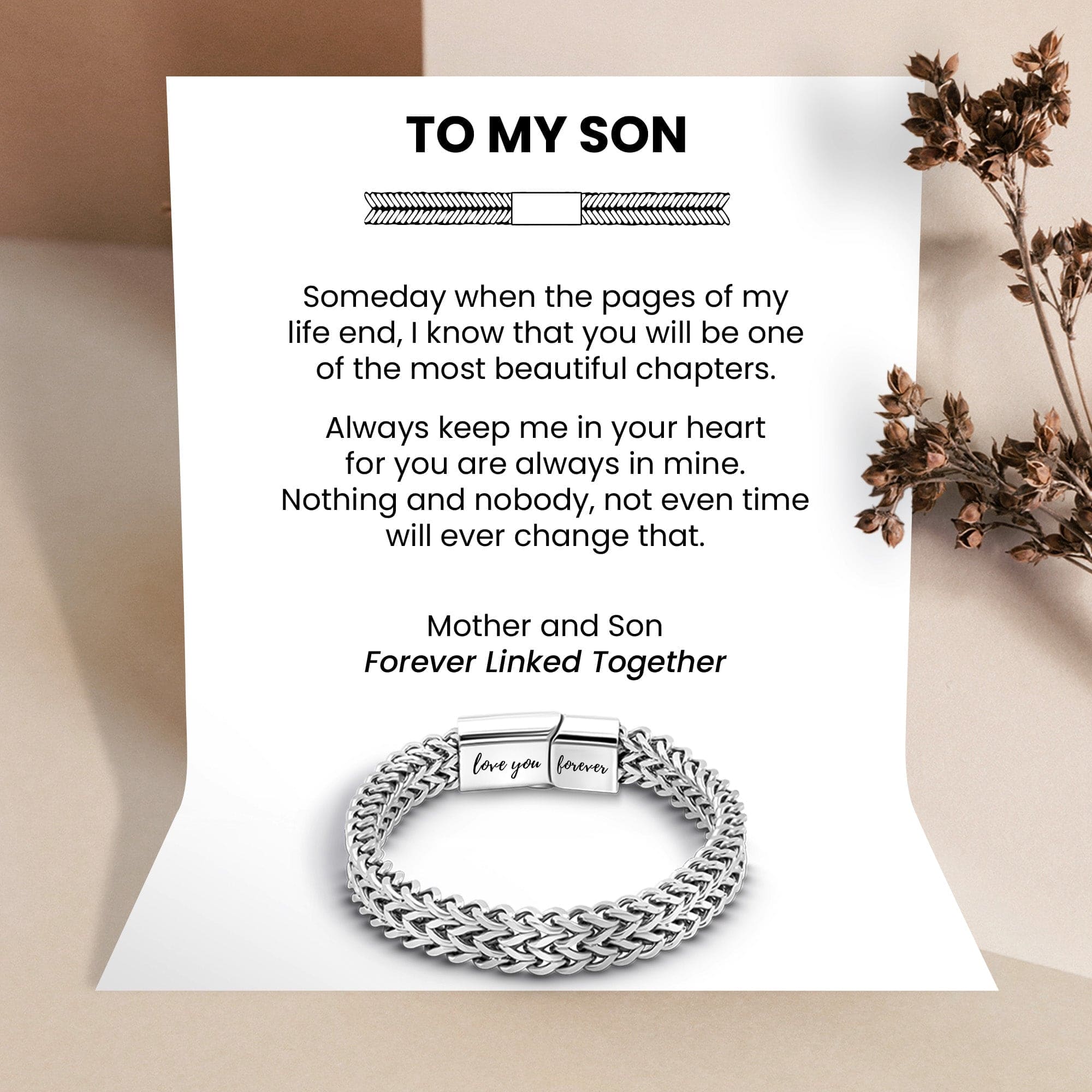 À Mon Fils | Liés Pour Toujours | Bracelet Chaîne