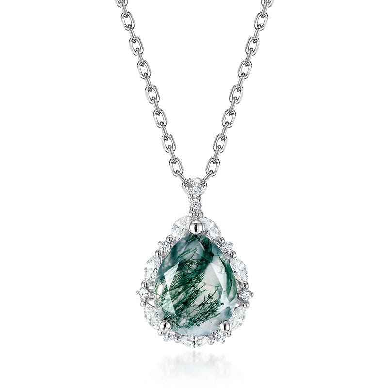 À ma magnifique épouse | Collier Agate Mousse Goutte d'eau