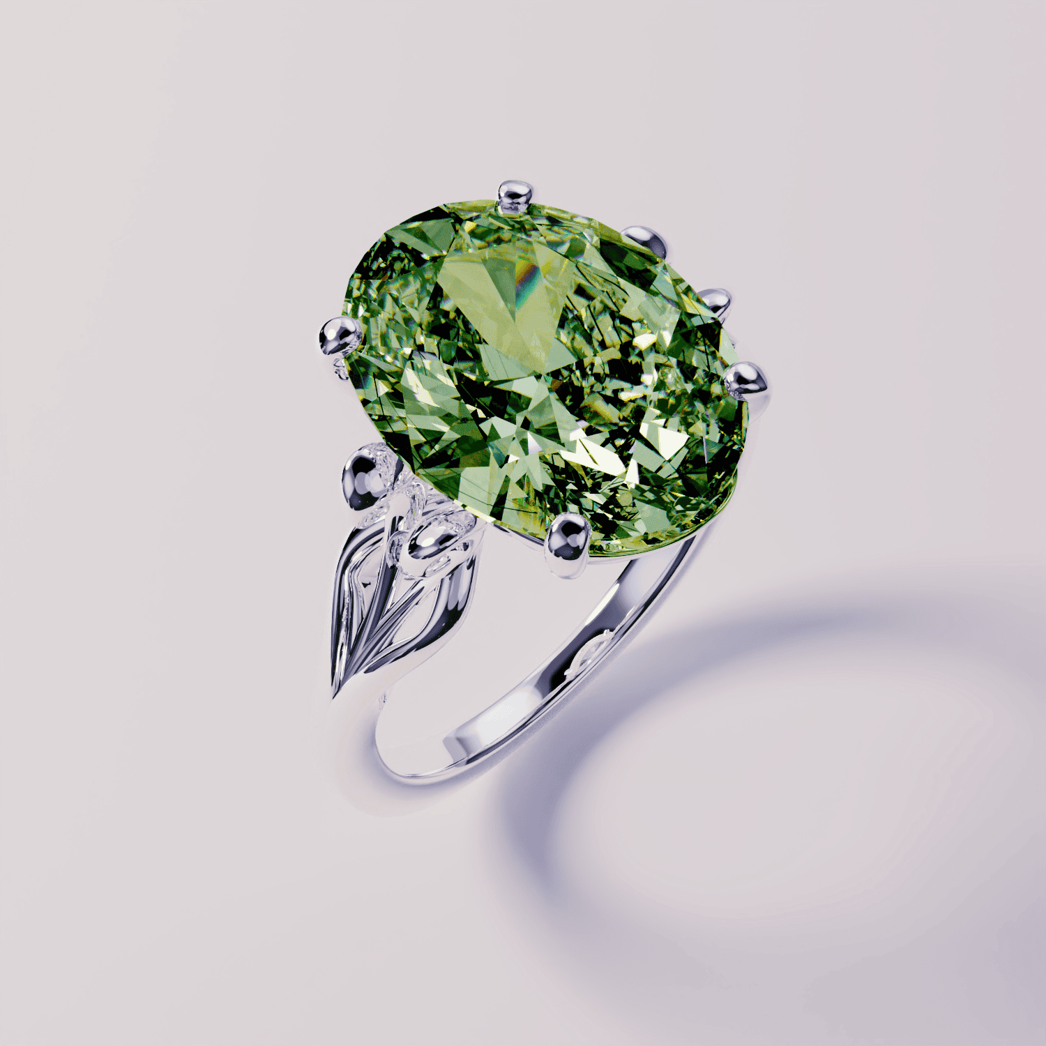 Bague Péridot d'Août - Argent Sterling S925