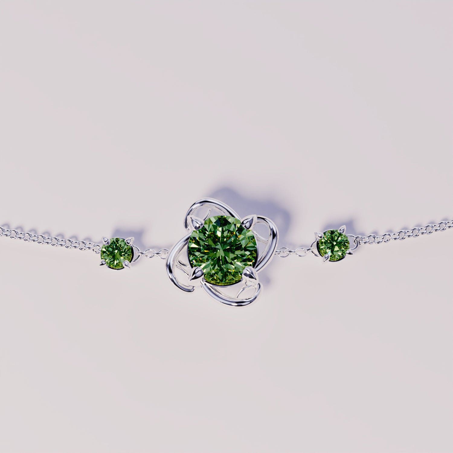 Bracelet Péridot d'Août - Argent Sterling S925