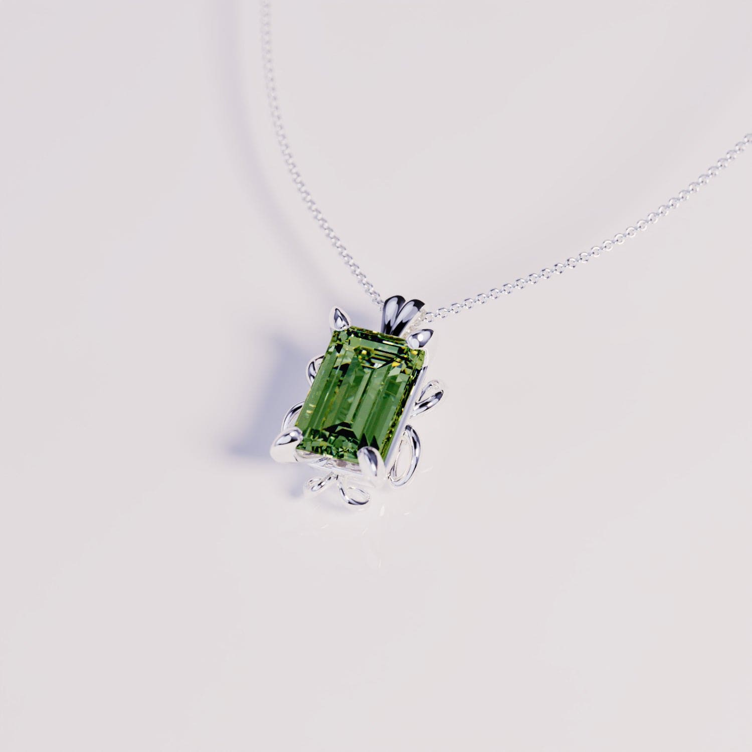 Collier Péridot d'Août - Argent Sterling S925