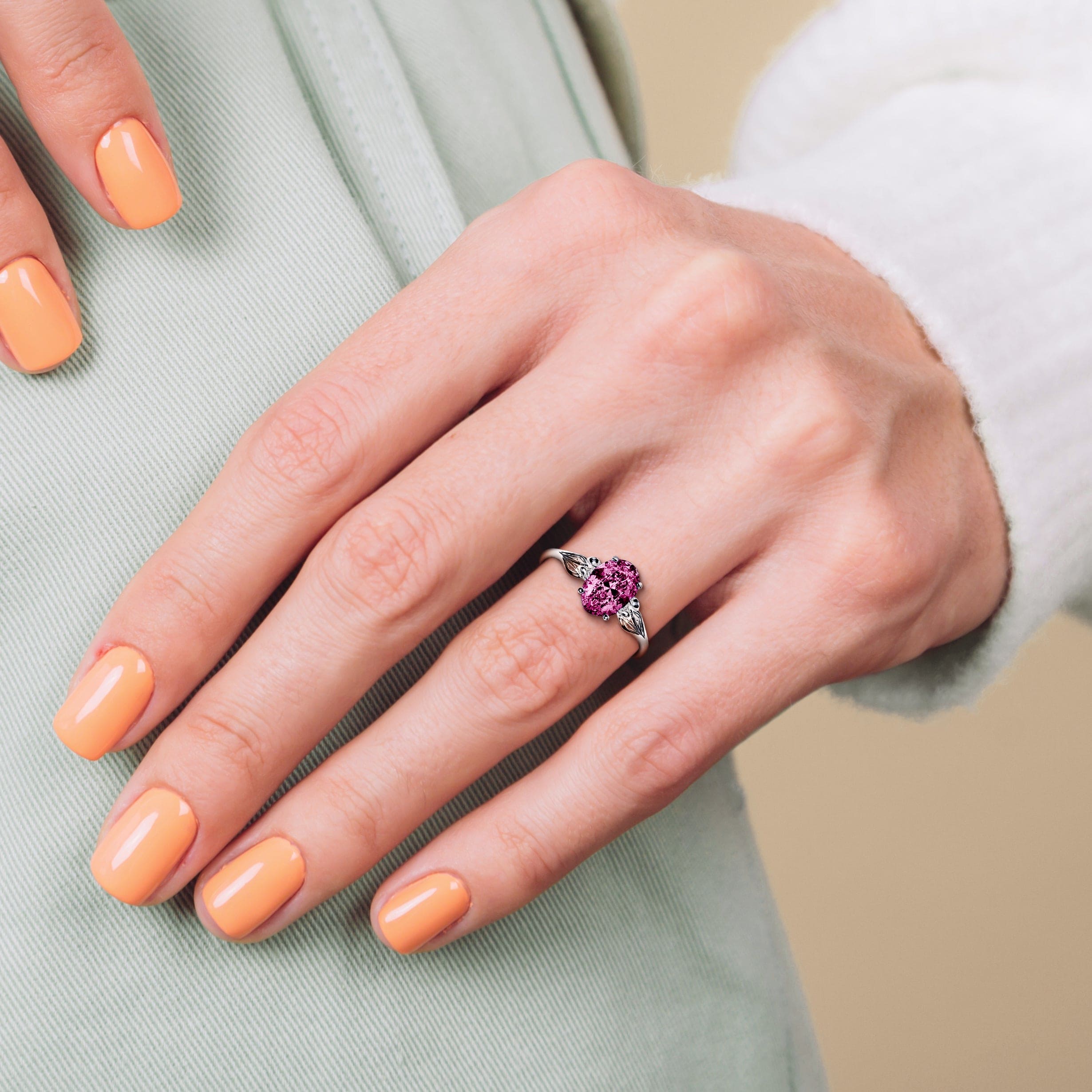 Bague Pierre de Naissance Octobre Tourmaline - Argent Sterling S925