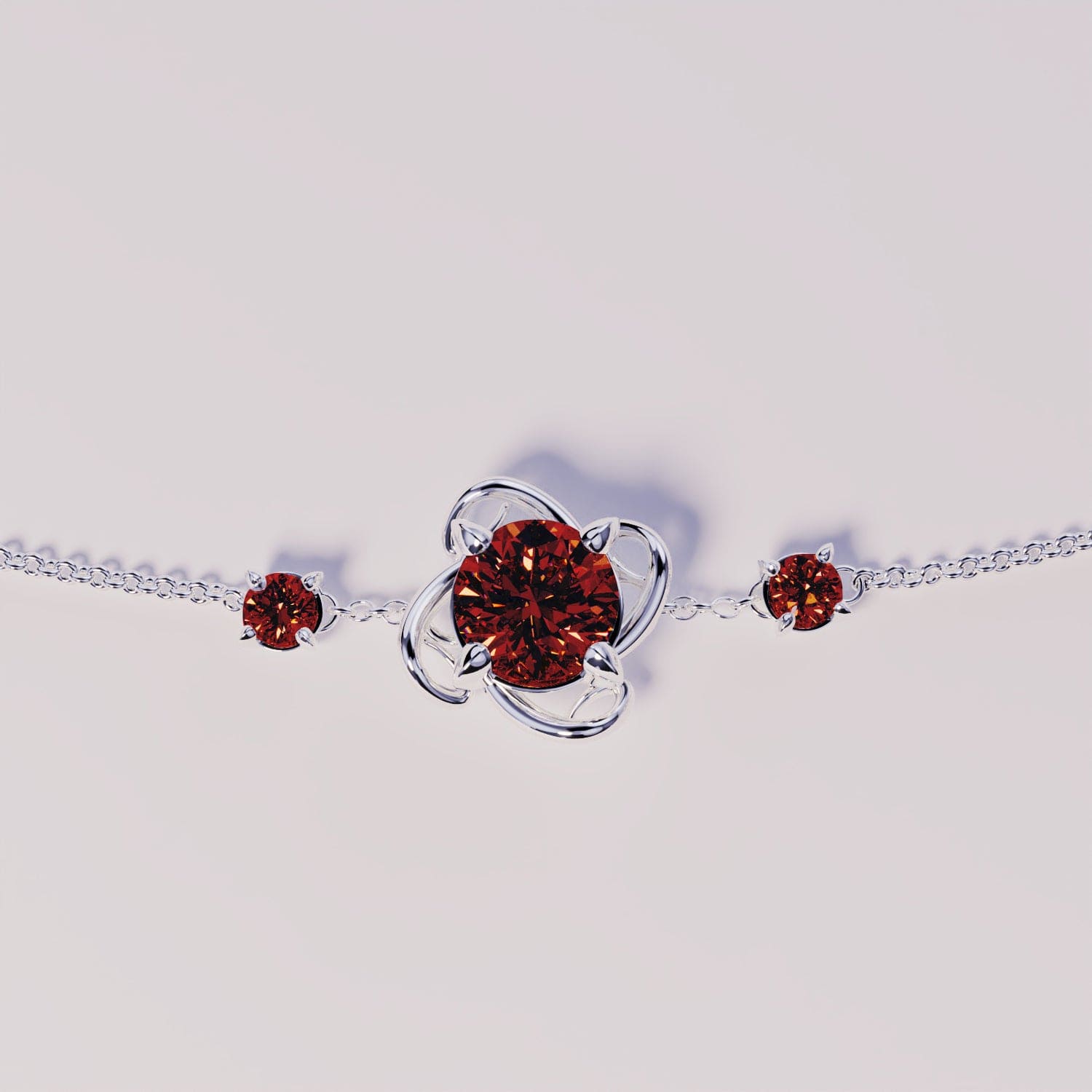 Bracelet Pierre de Naissance Rubis Juillet - Argent Sterling S925