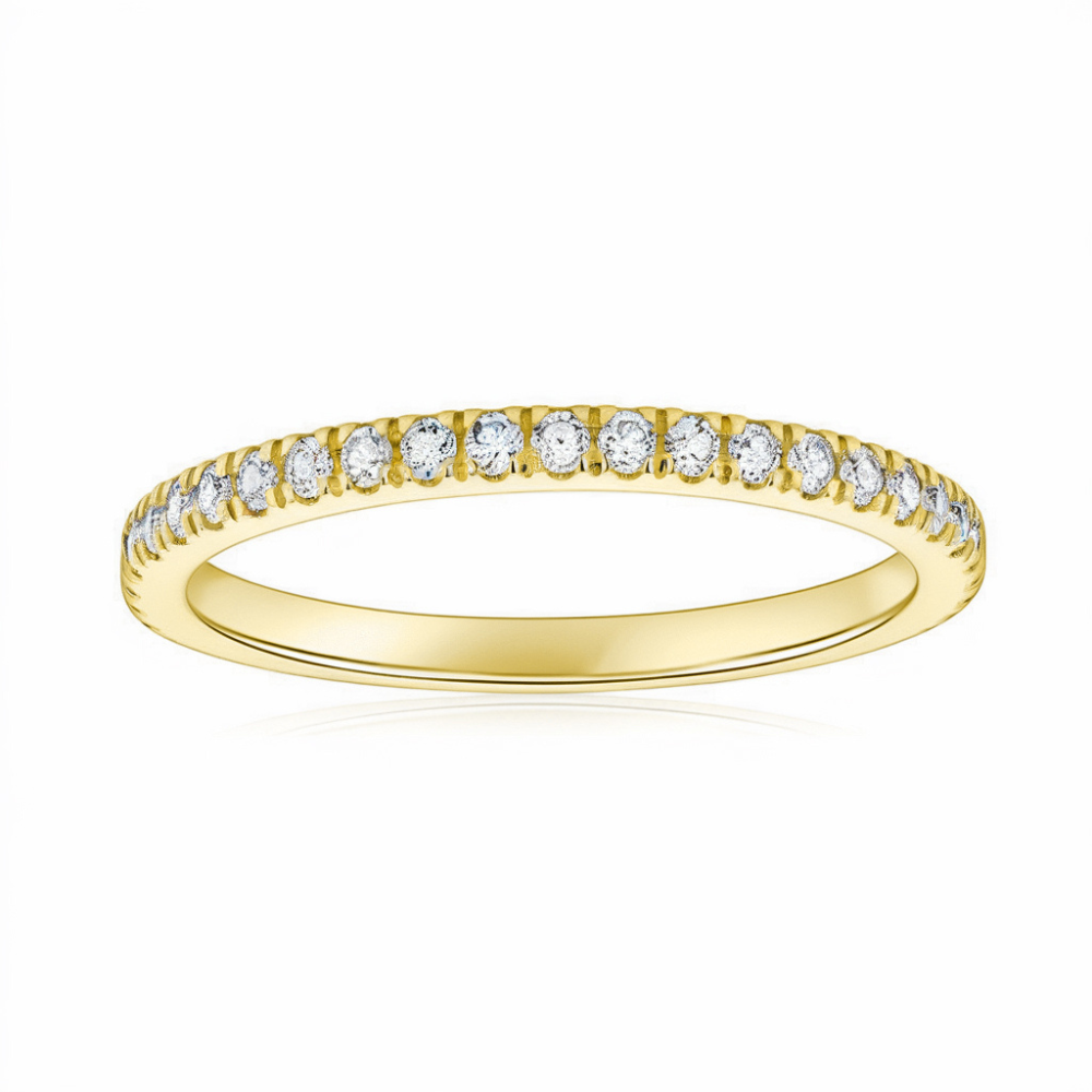 Bague d'éternité Moissanite Or Rose 1.3CT