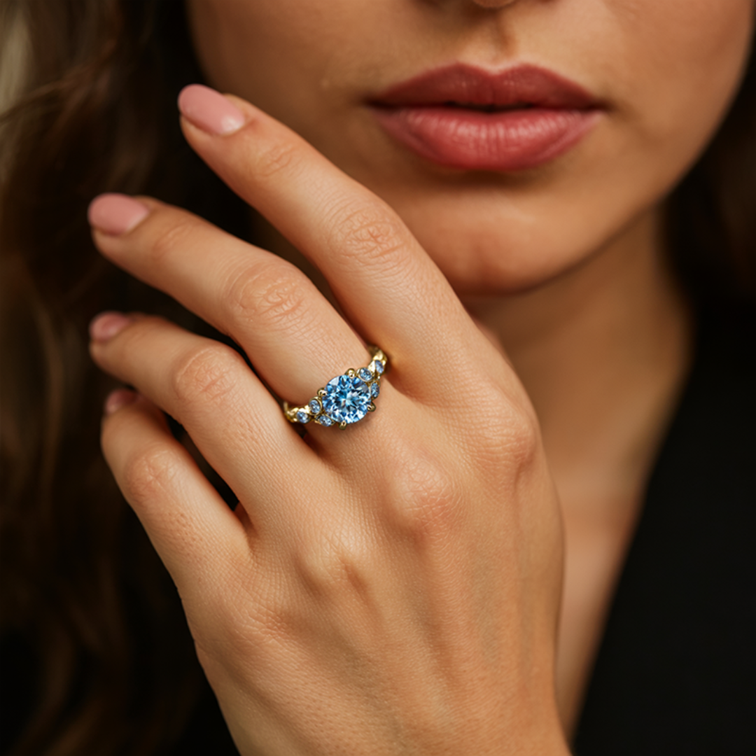 La bague Katalina en or rose massif 14K