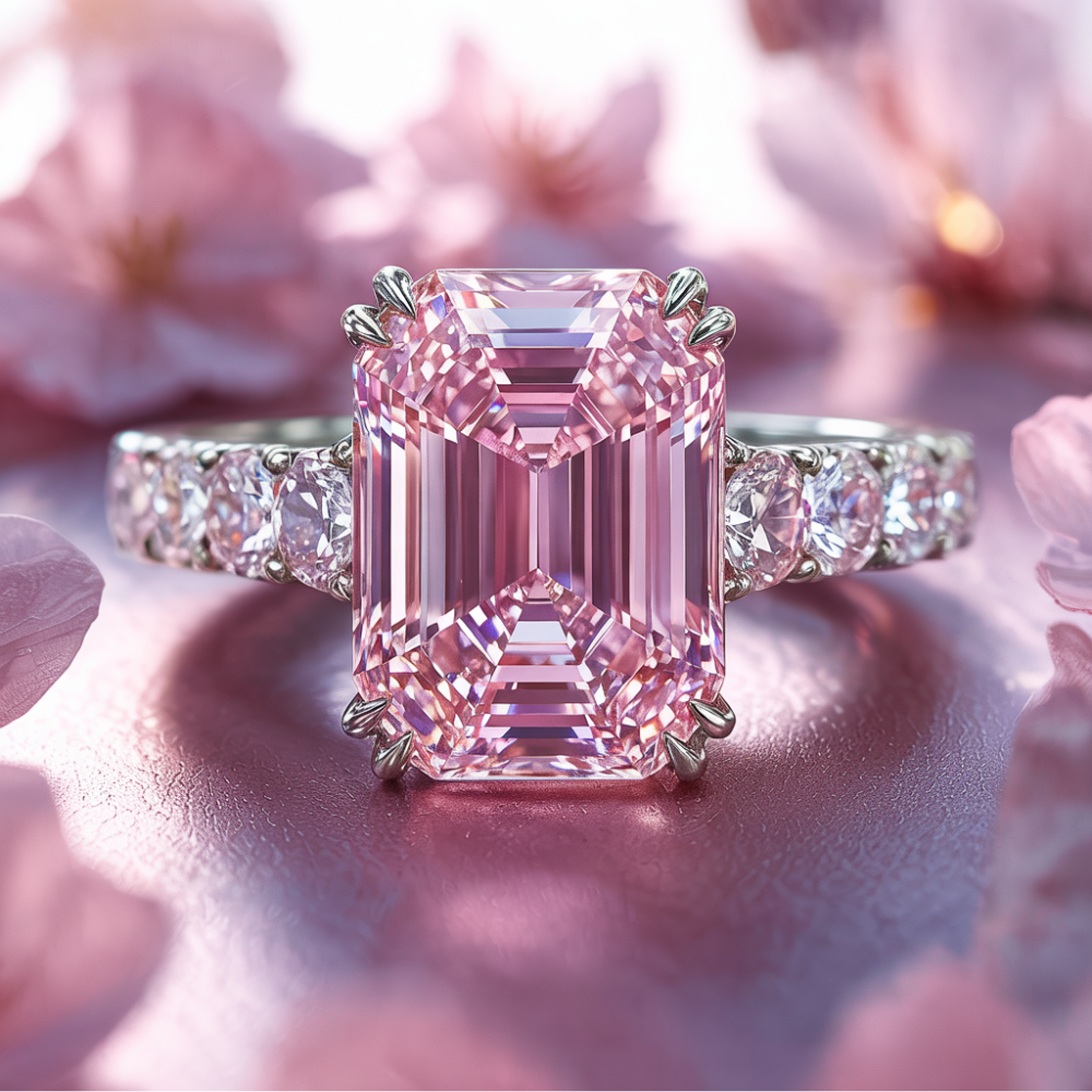 La Camilla - Bague Moissanite en Or Blanc 18K
