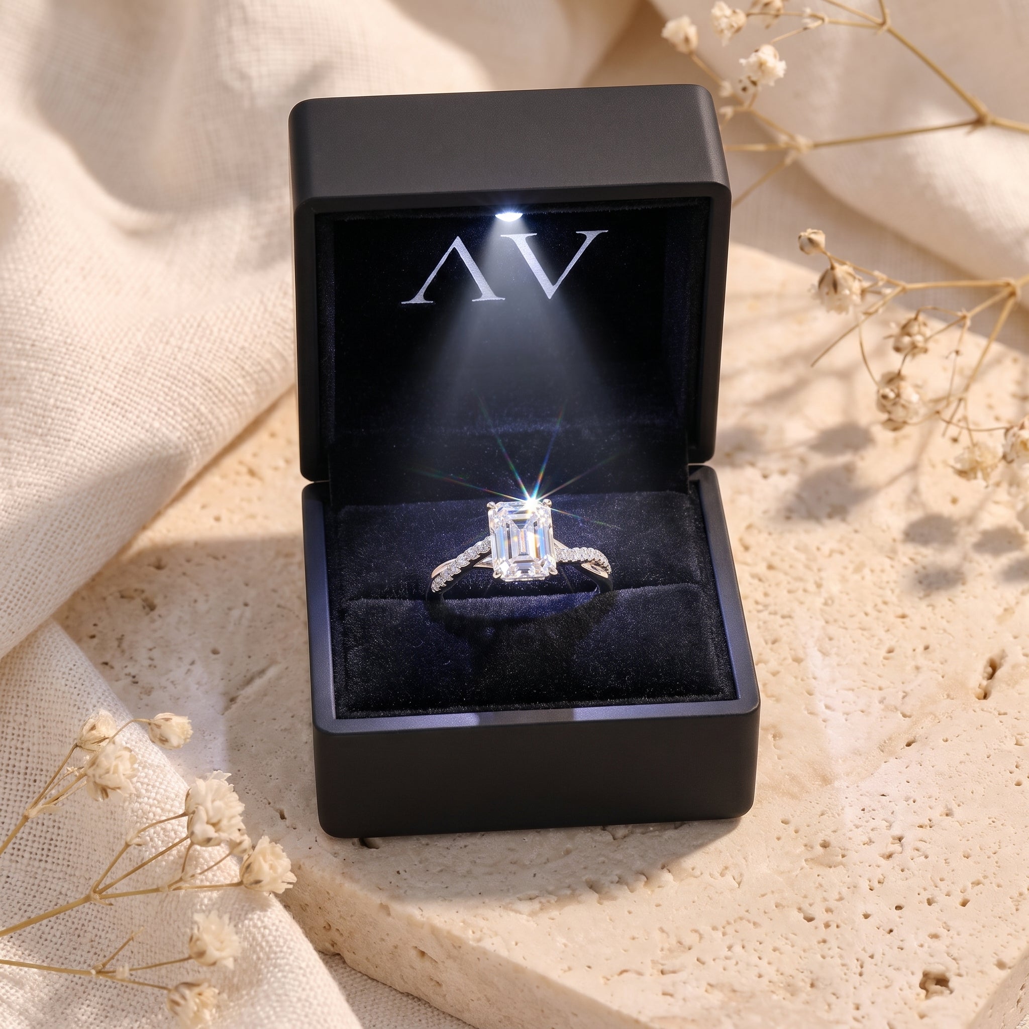 YLQ4688-rings - Premium LED Gift Box Presentation