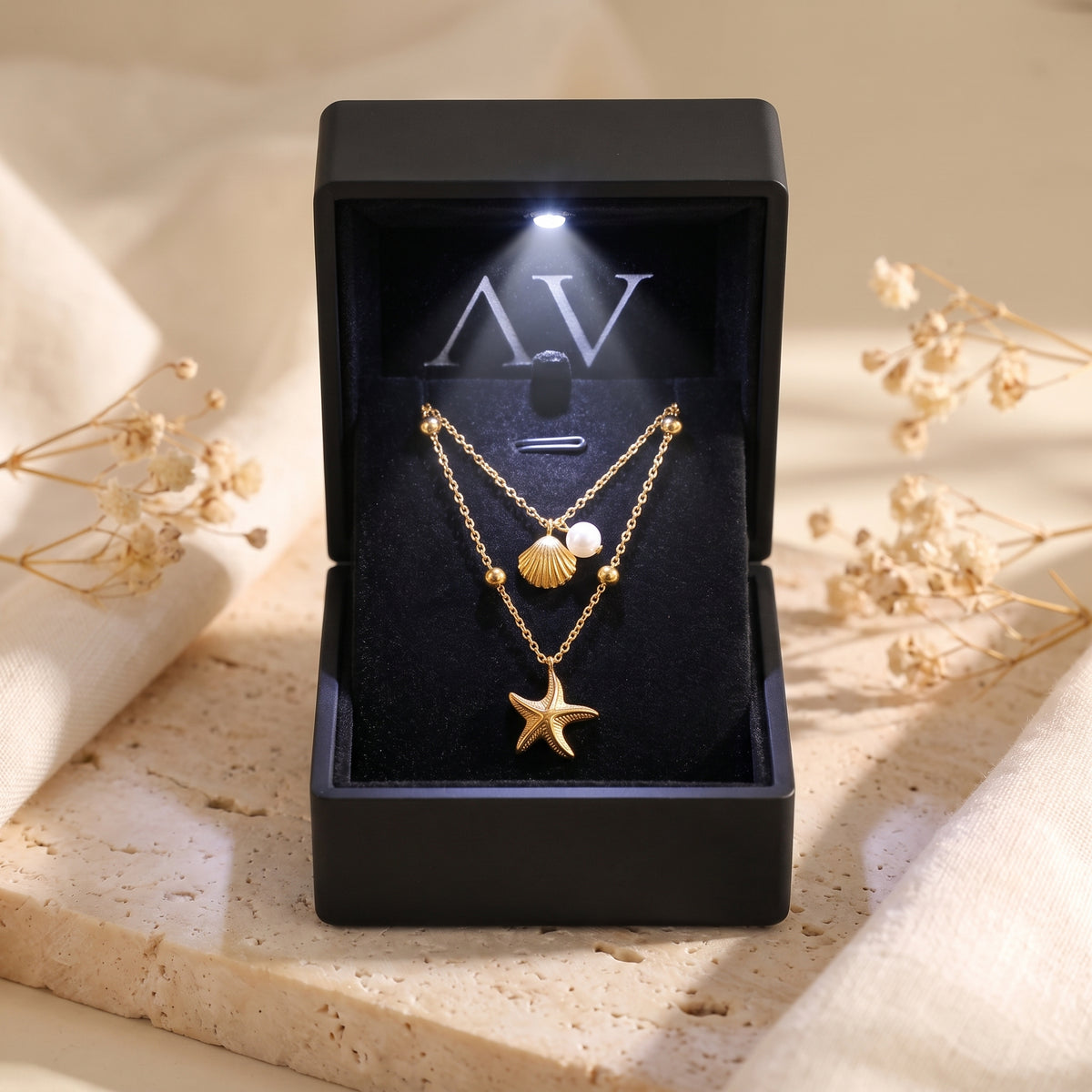 YLQ49131-NECKLACE - Premium LED Gift Box Presentation