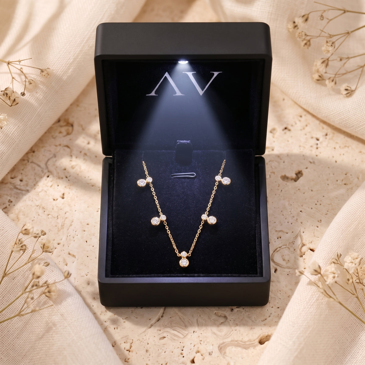 YLQ49148-NECKLACE - Premium LED Gift Box Presentation
