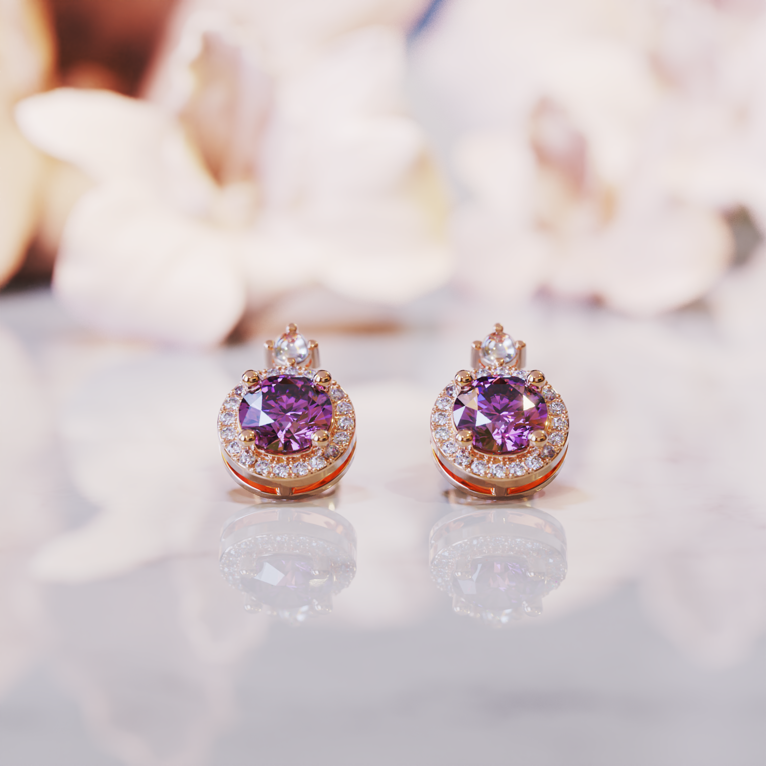 Les Boucles d'Oreilles Zen Alexandrite