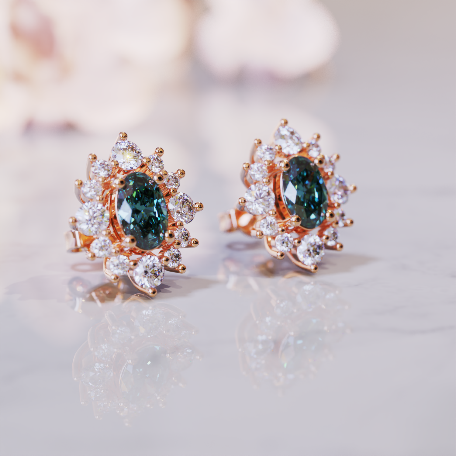 Les Boucles d'Oreilles Brianna Alexandrite