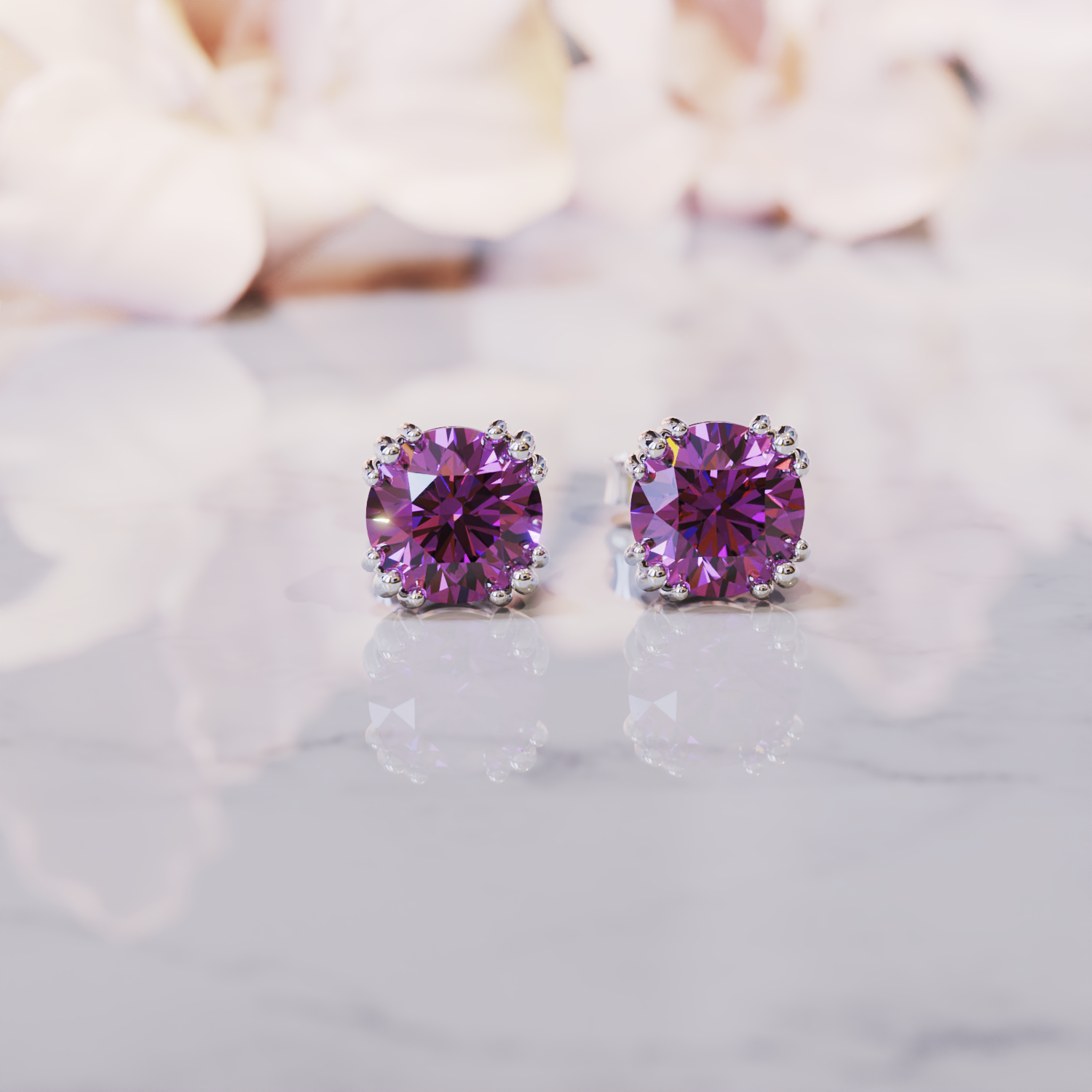 À Ma Magnifique Épouse | Boucles d'Oreilles Alexandrite 2CT | Cadeau Pour Elle