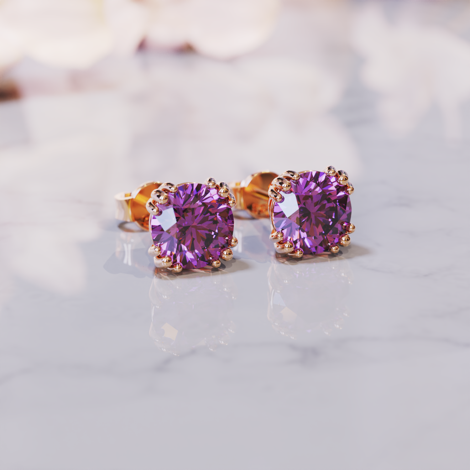 À Ma Magnifique Épouse | Boucles d'Oreilles Alexandrite 2CT | Cadeau Pour Elle