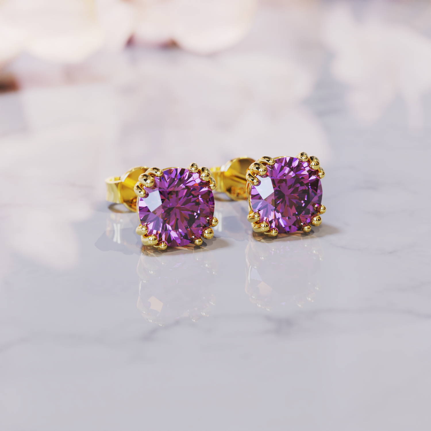 À Ma Magnifique Épouse | Boucles d'Oreilles Alexandrite 2CT | Cadeau Pour Elle