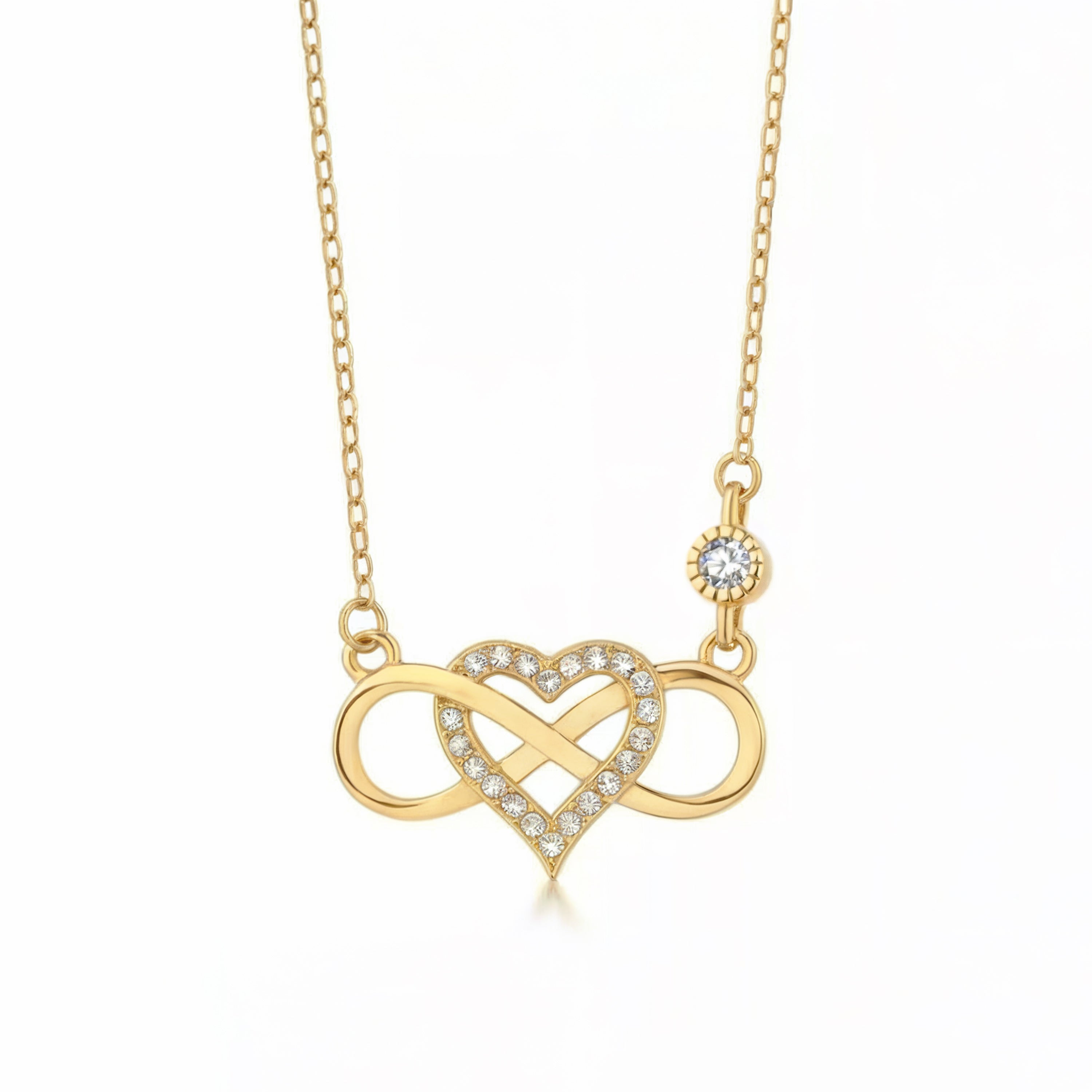 Collier Cœur Infini Diamant Éternel