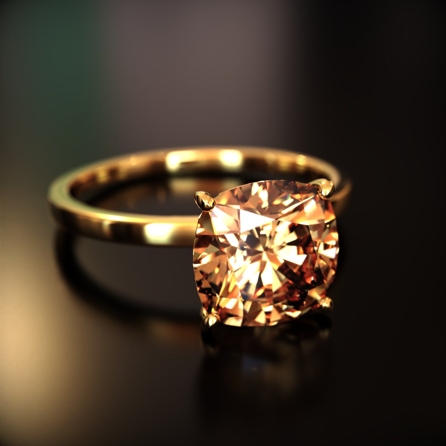 La Claire - Bague Moissanite Taille Coussin Personnalisée