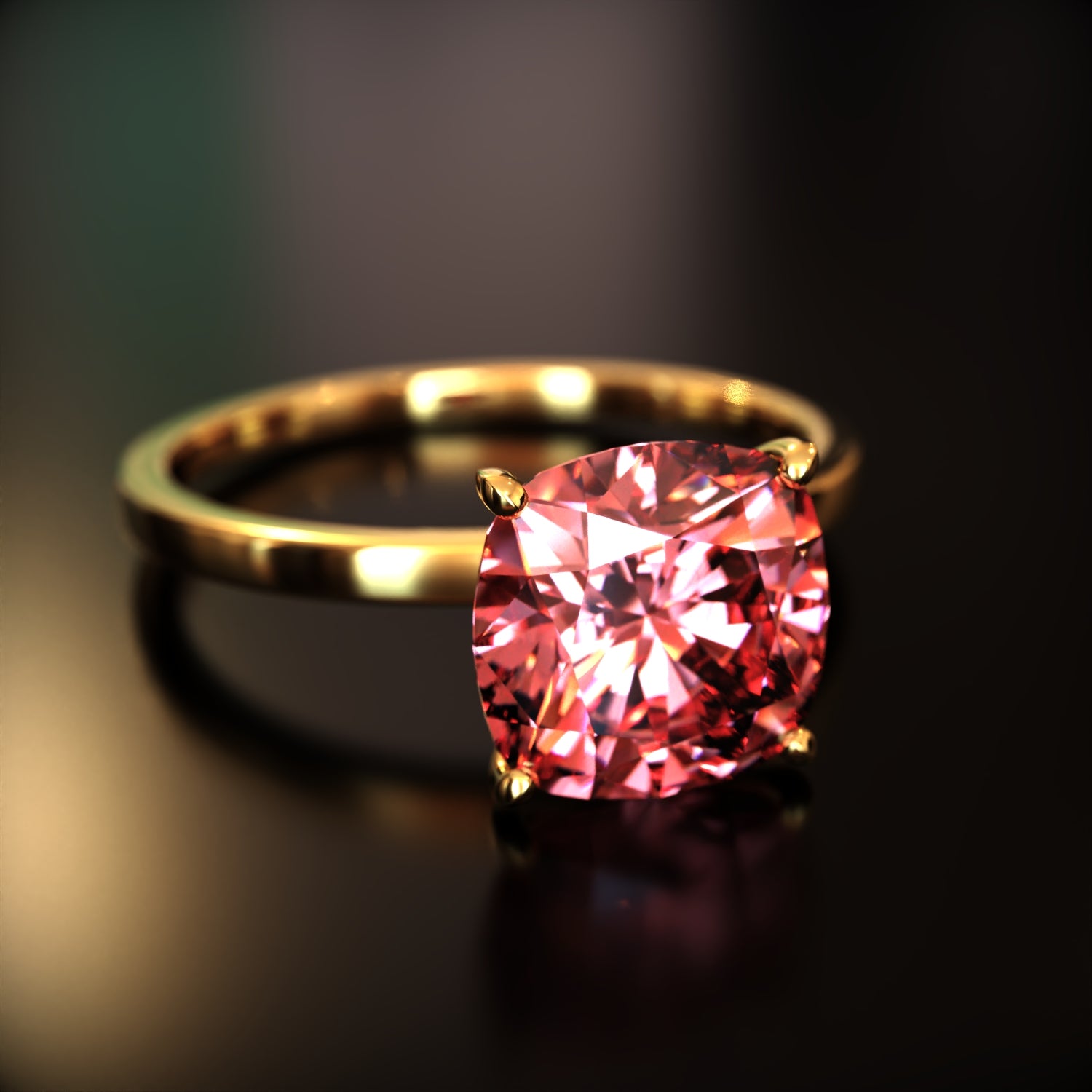 La Claire - Bague Moissanite Taille Coussin Personnalisée