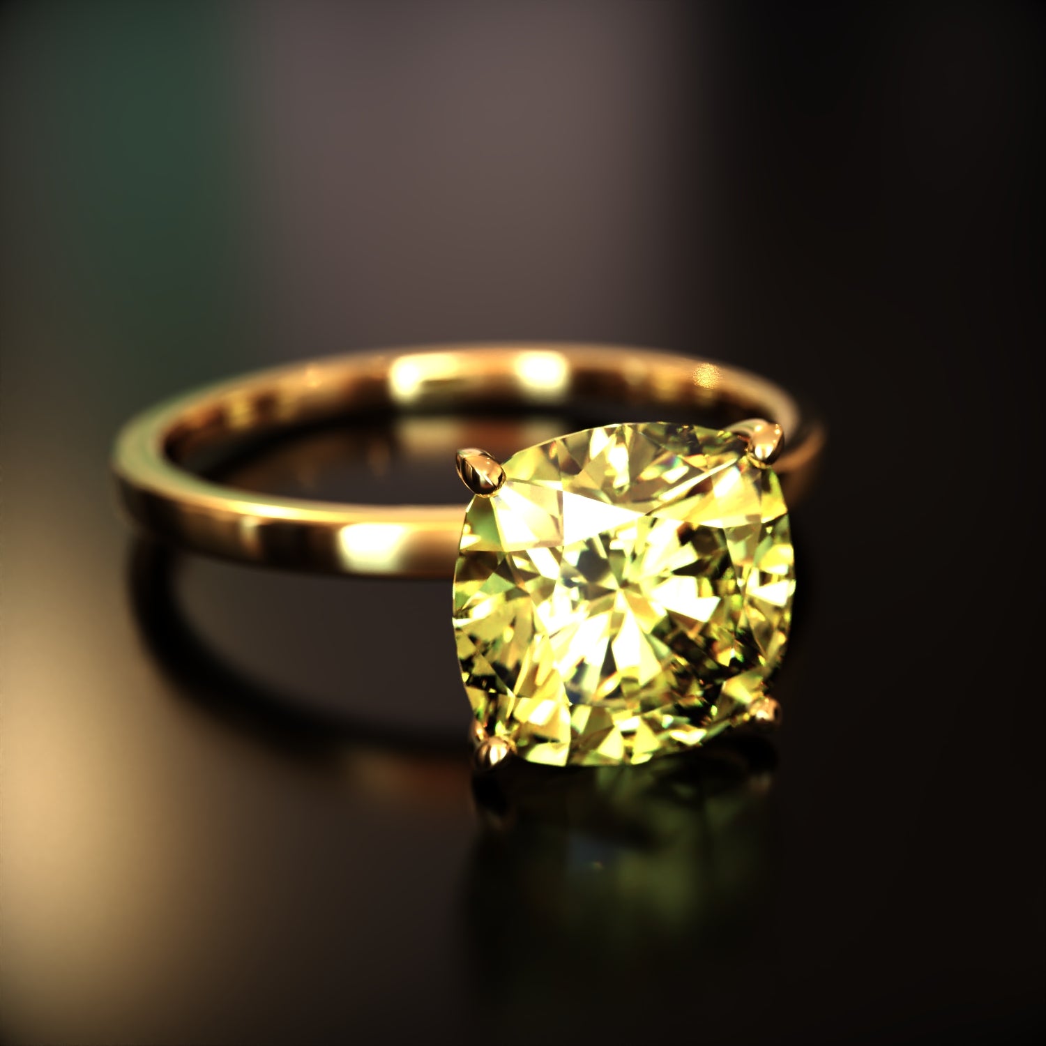 La Claire - Bague Moissanite Taille Coussin Personnalisée