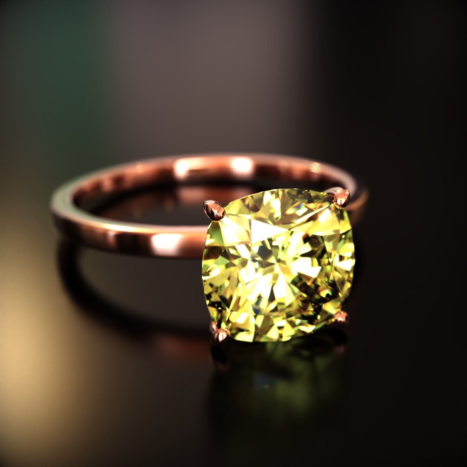 La Claire - Bague Moissanite Taille Coussin Personnalisée