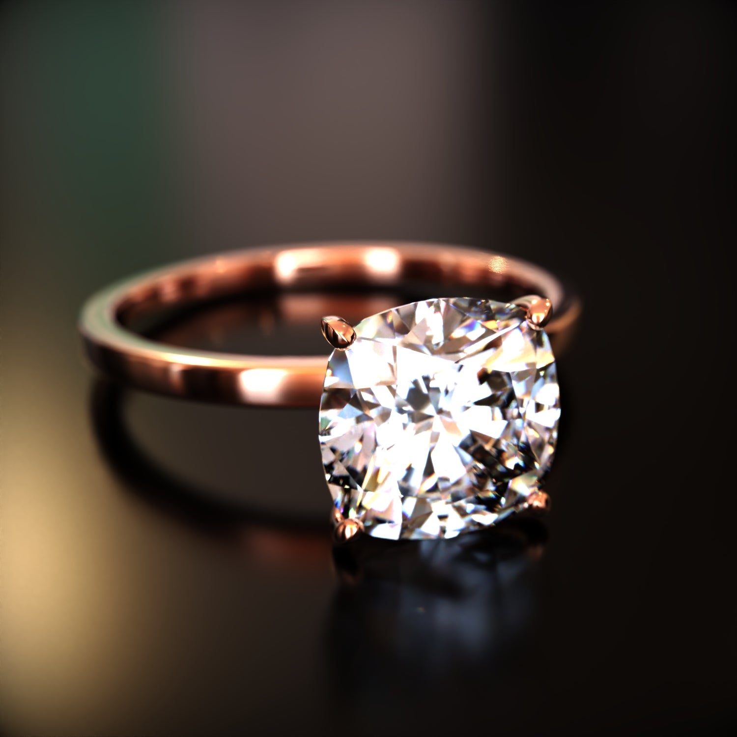 La Claire - Bague Moissanite Taille Coussin Personnalisée
