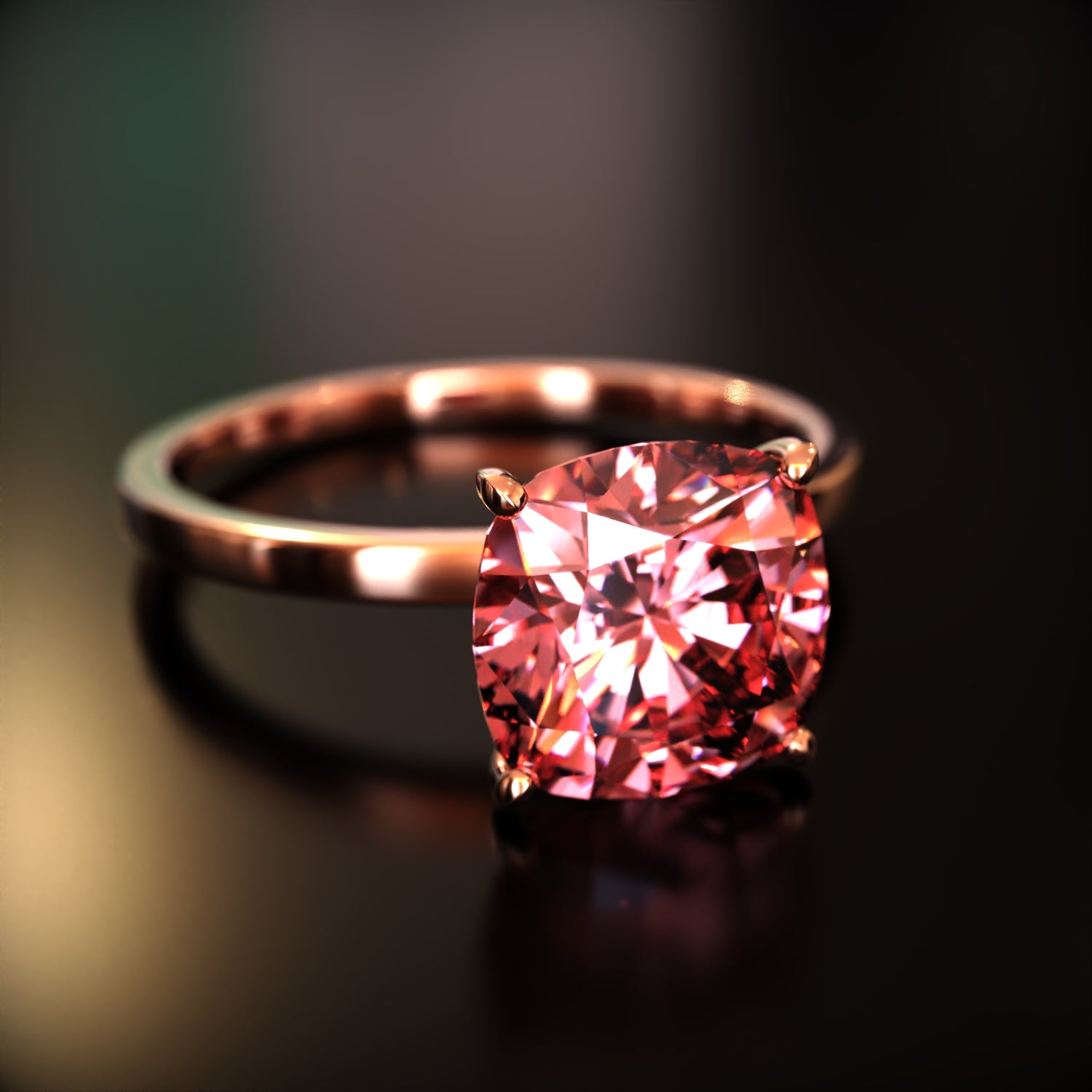 La Claire - Bague Moissanite Taille Coussin Personnalisée