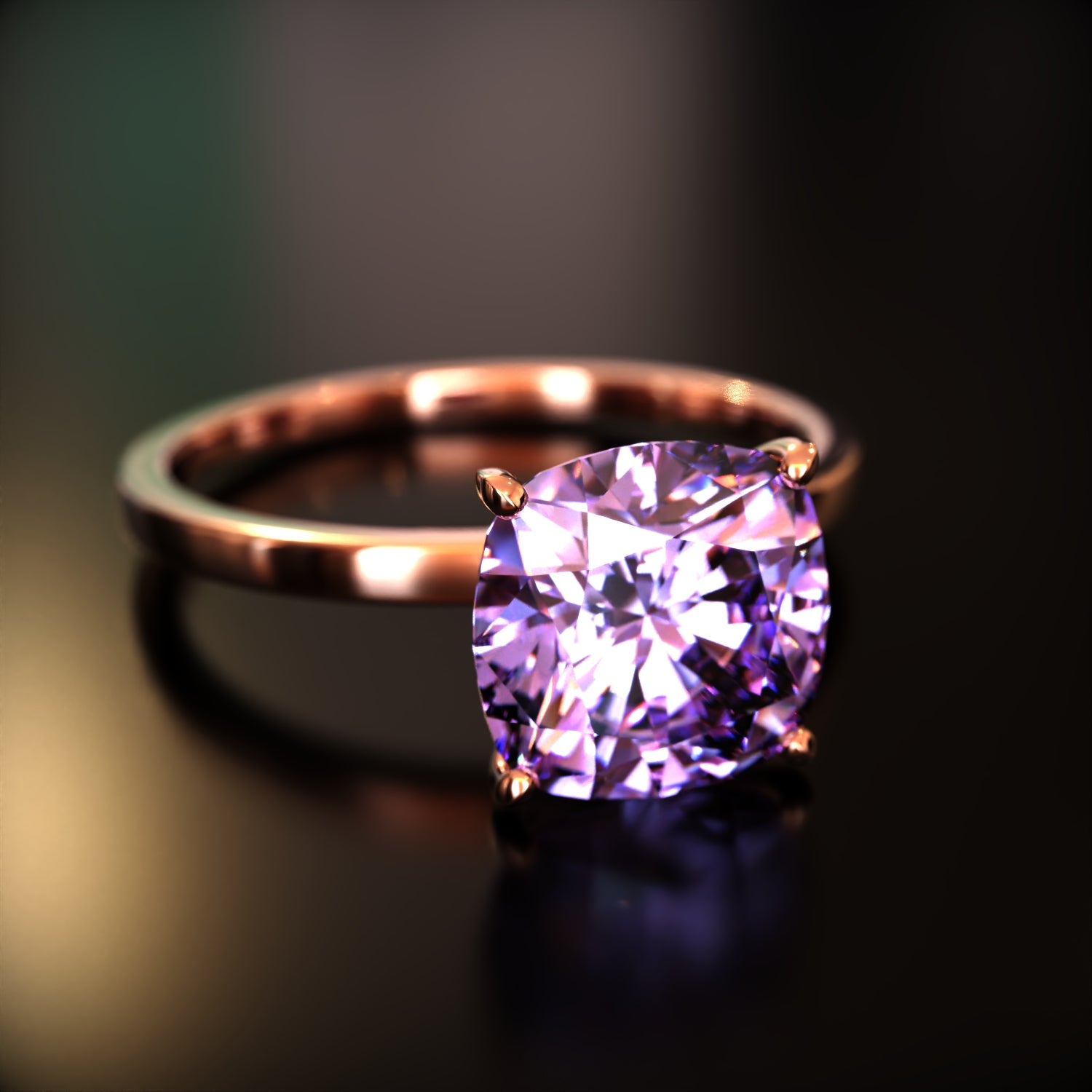 La Claire - Bague Moissanite Taille Coussin Personnalisée