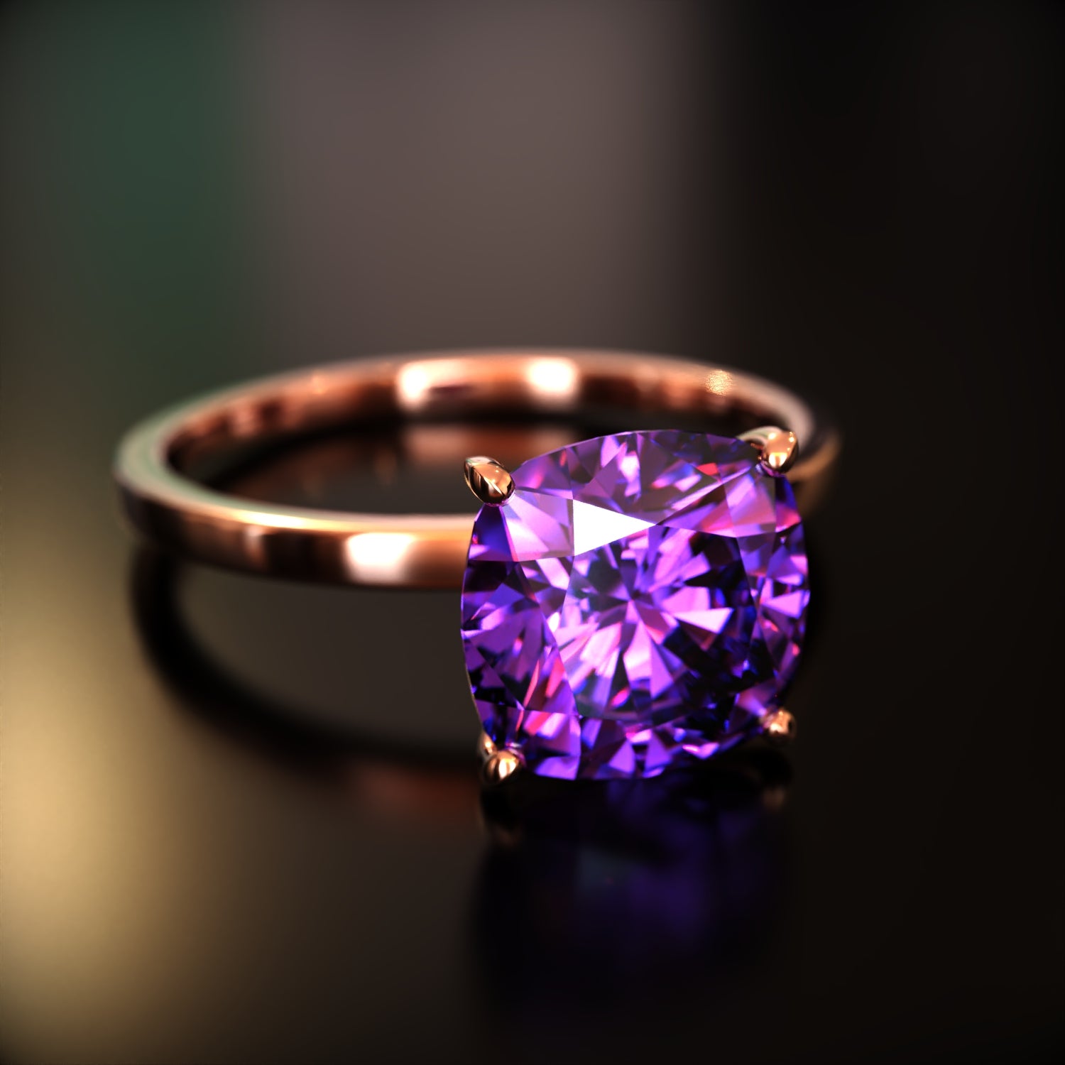 La Claire - Bague Moissanite Taille Coussin Personnalisée