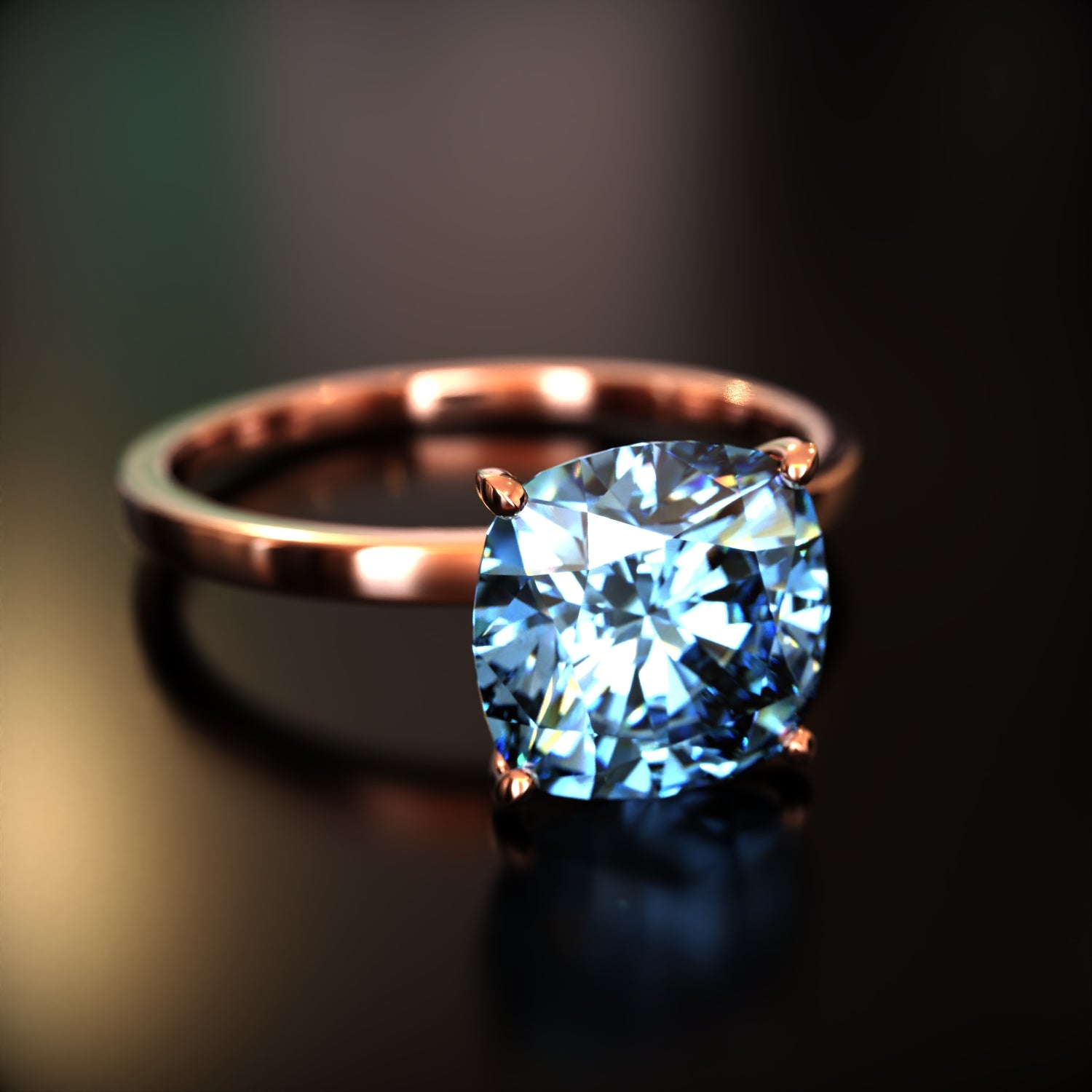 La Claire - Bague Moissanite Taille Coussin Personnalisée