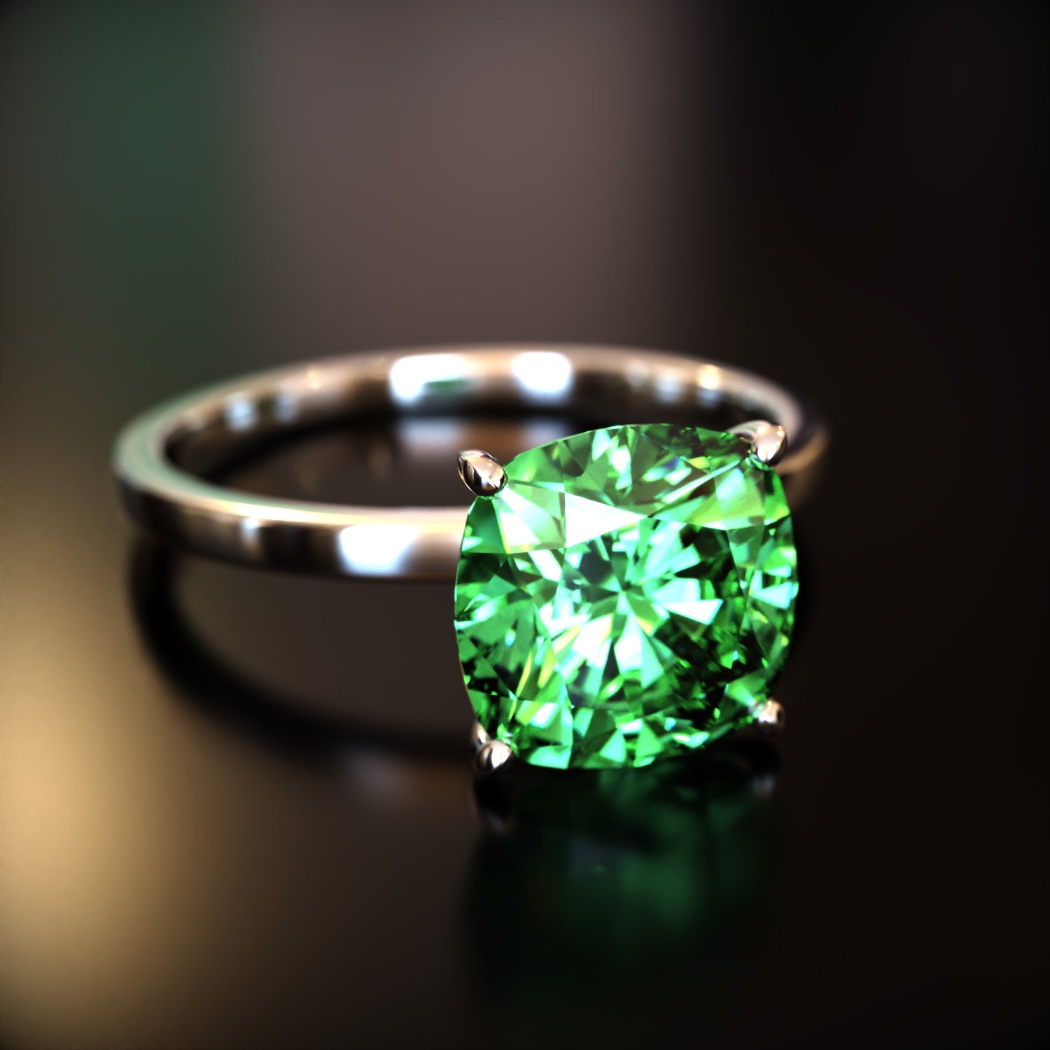 La Claire - Bague Moissanite Taille Coussin Personnalisée