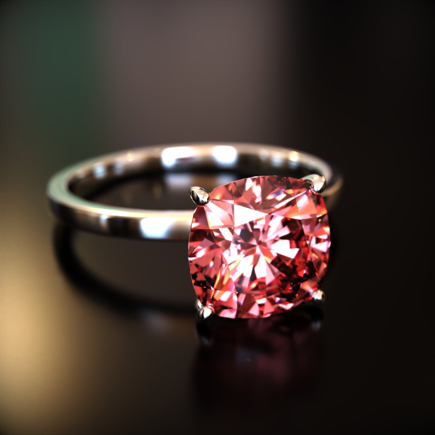La Claire - Bague Moissanite Taille Coussin Personnalisée