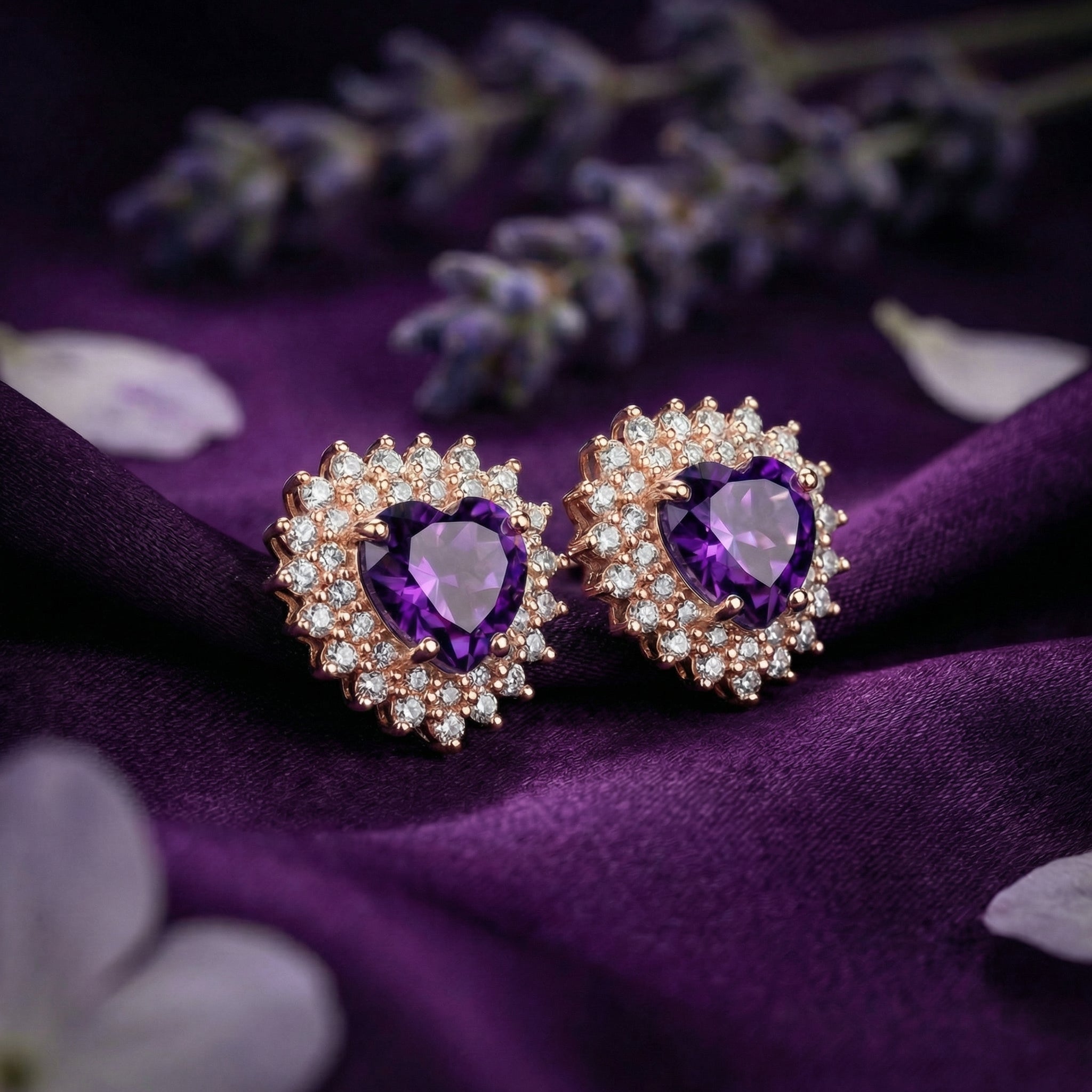 the-amoura-heart-drops-s925-sterling-silver in rose gold finish