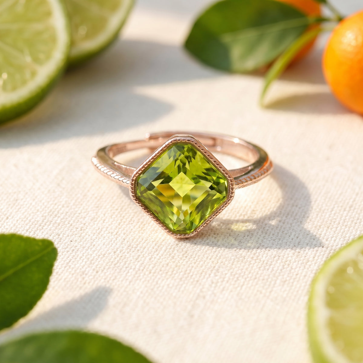the-arisala-square-ring-s925-sterling-silver in rose gold finish