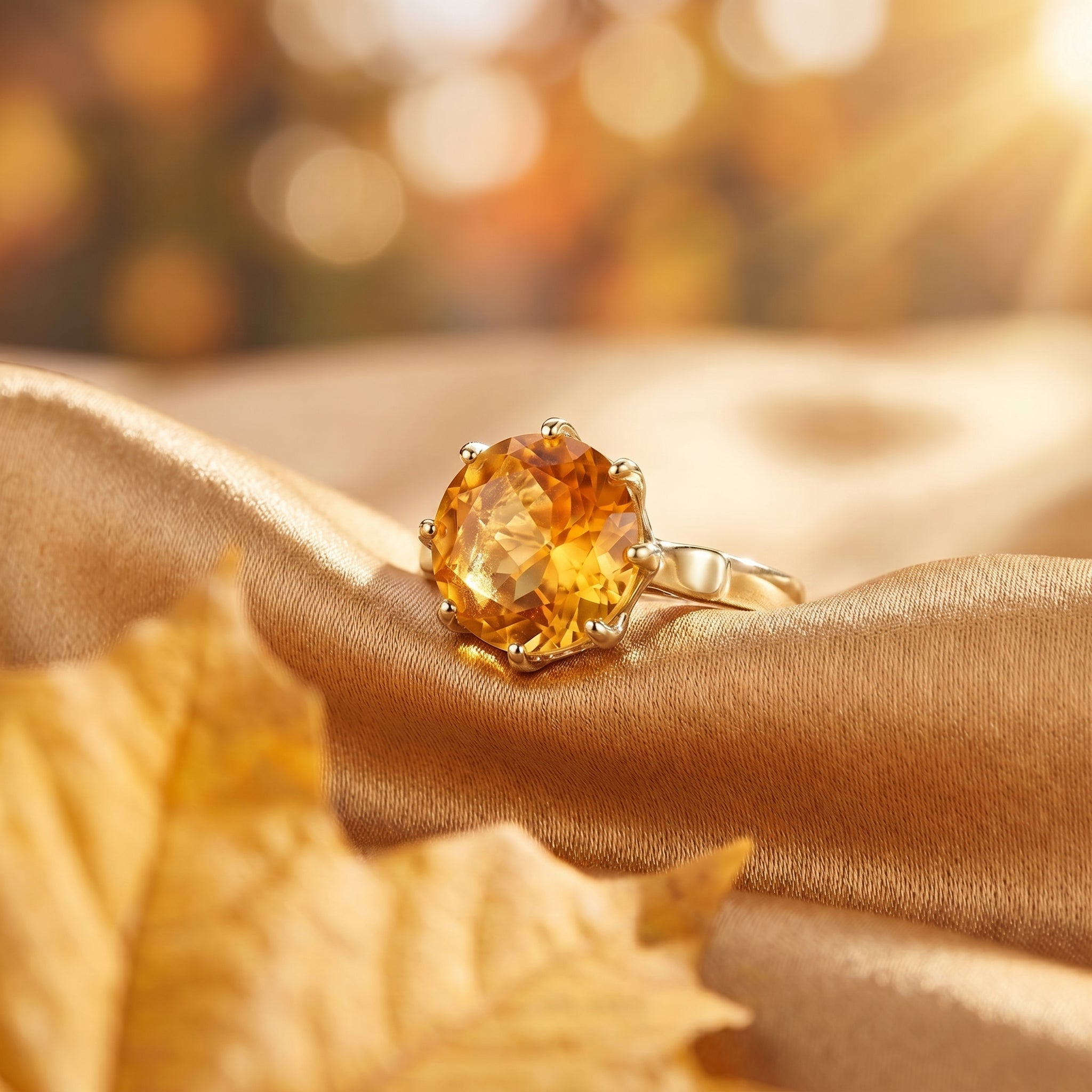 the-daybreak-citrine-ring in gold finish