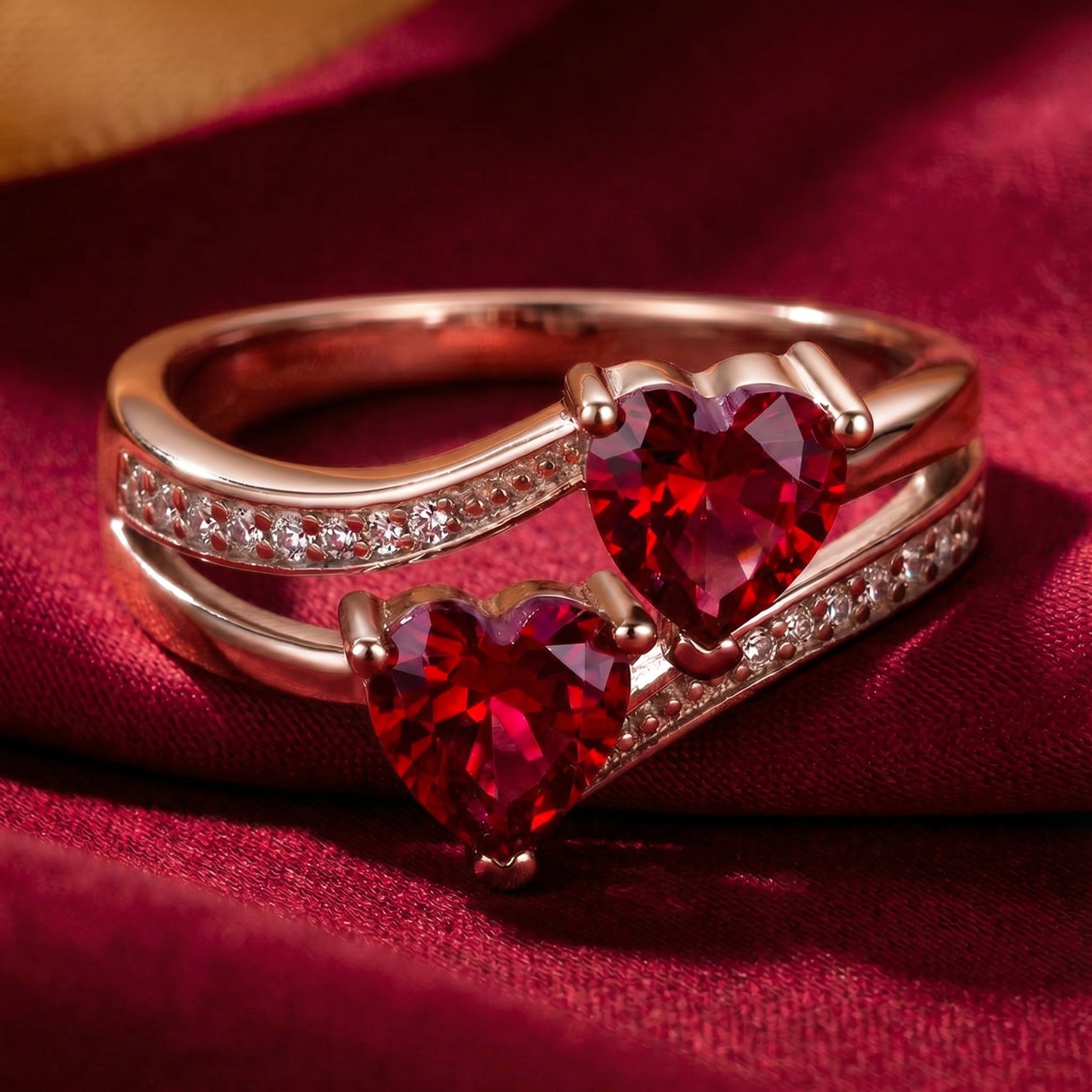 the-elianara-heart-ring-s925-sterling-silver in rose gold finish