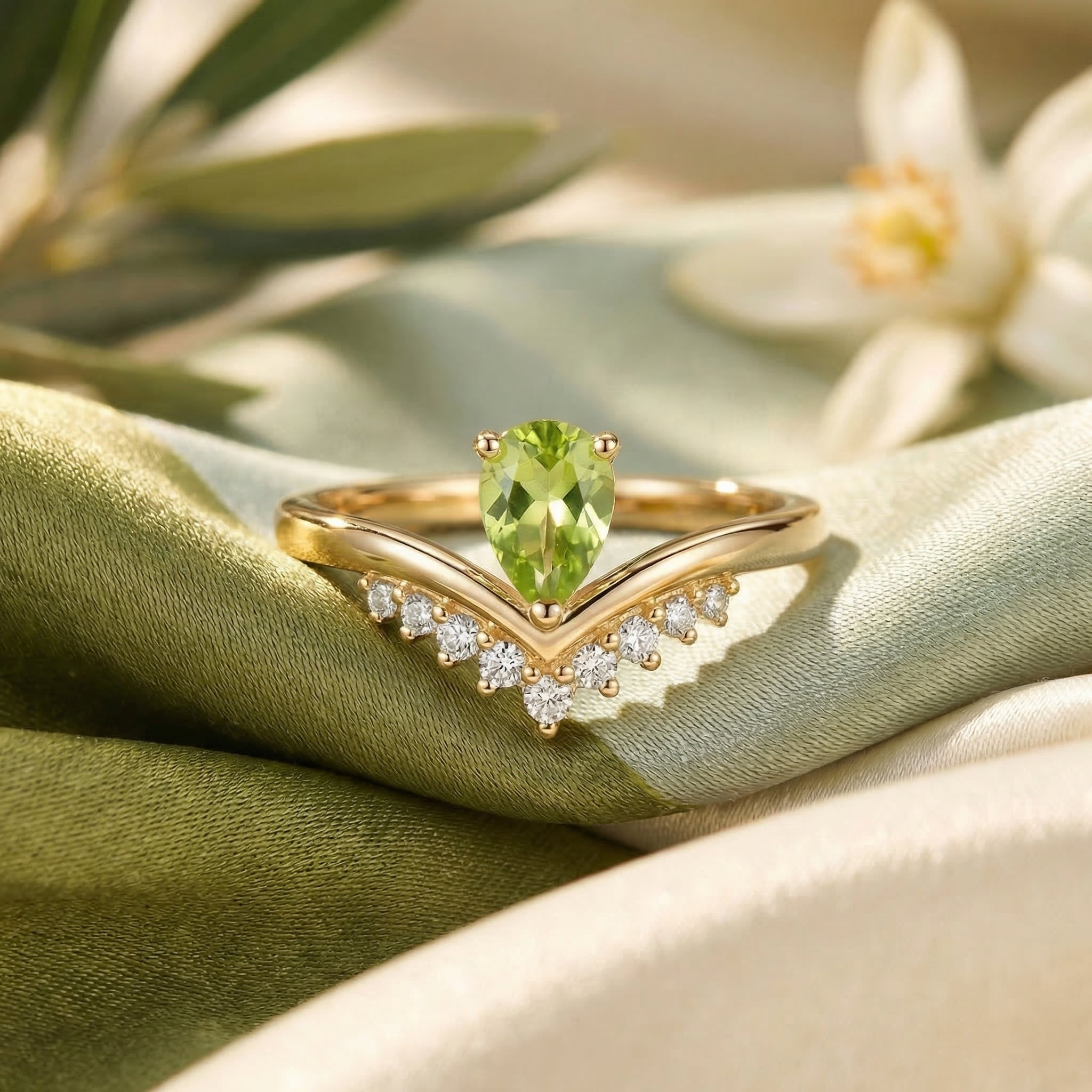 the-olivara-pear-s925-sterling-silver in gold finish