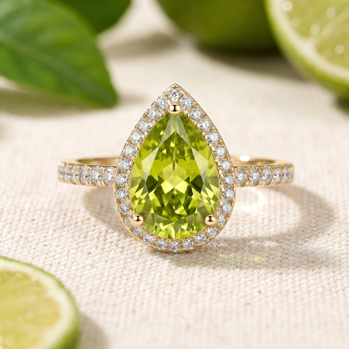 the-peridore-pear-s925-sterling-silver in gold finish