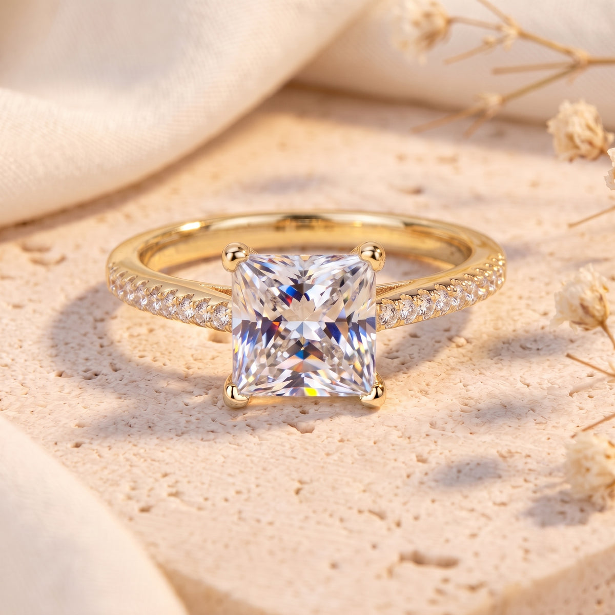 the-princess-pave-ring in gold finish