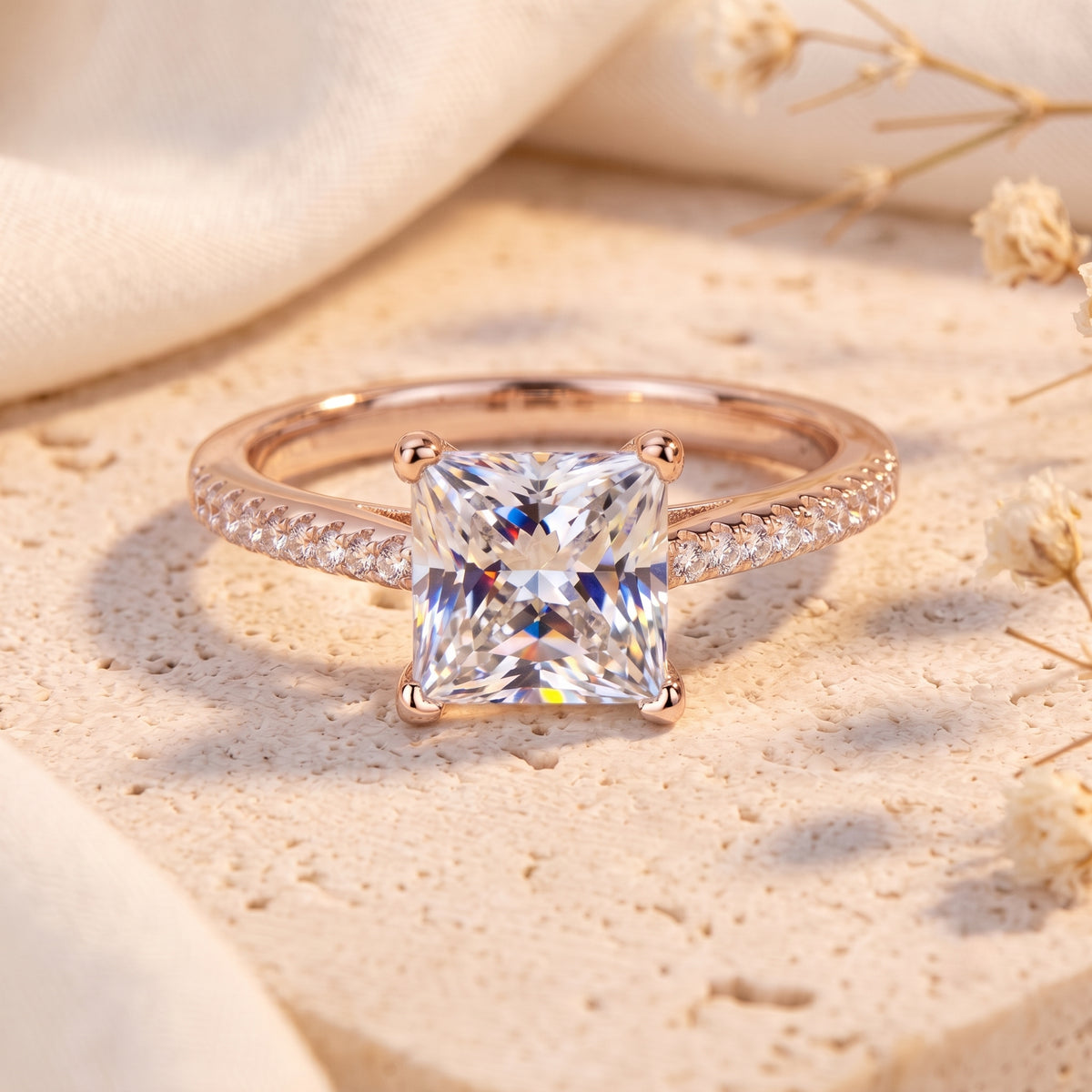 the-princess-pave-ring in rose gold finish