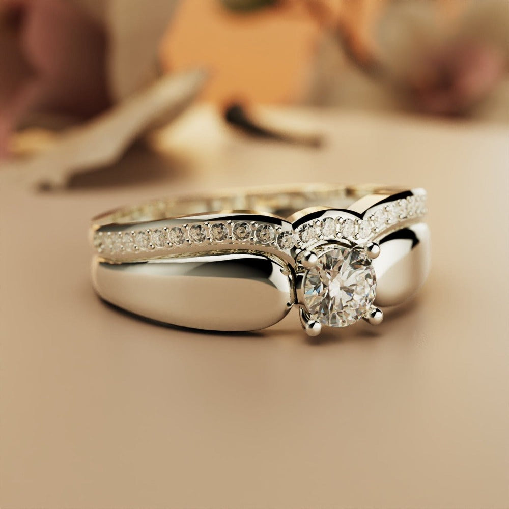 Éclat Royal : Bague 2 Pièces Diadème - Argent Sterling S925