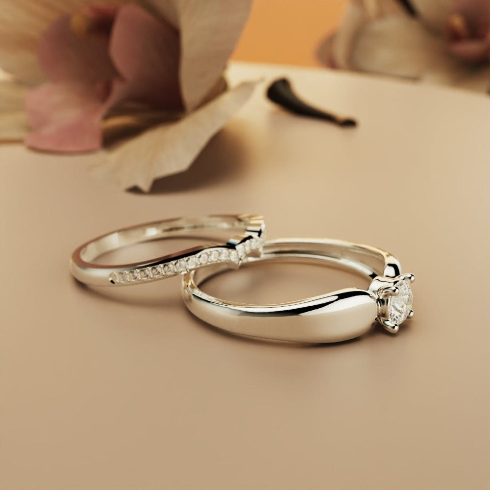 Éclat Royal : Bague 2 Pièces Diadème - Argent Sterling S925