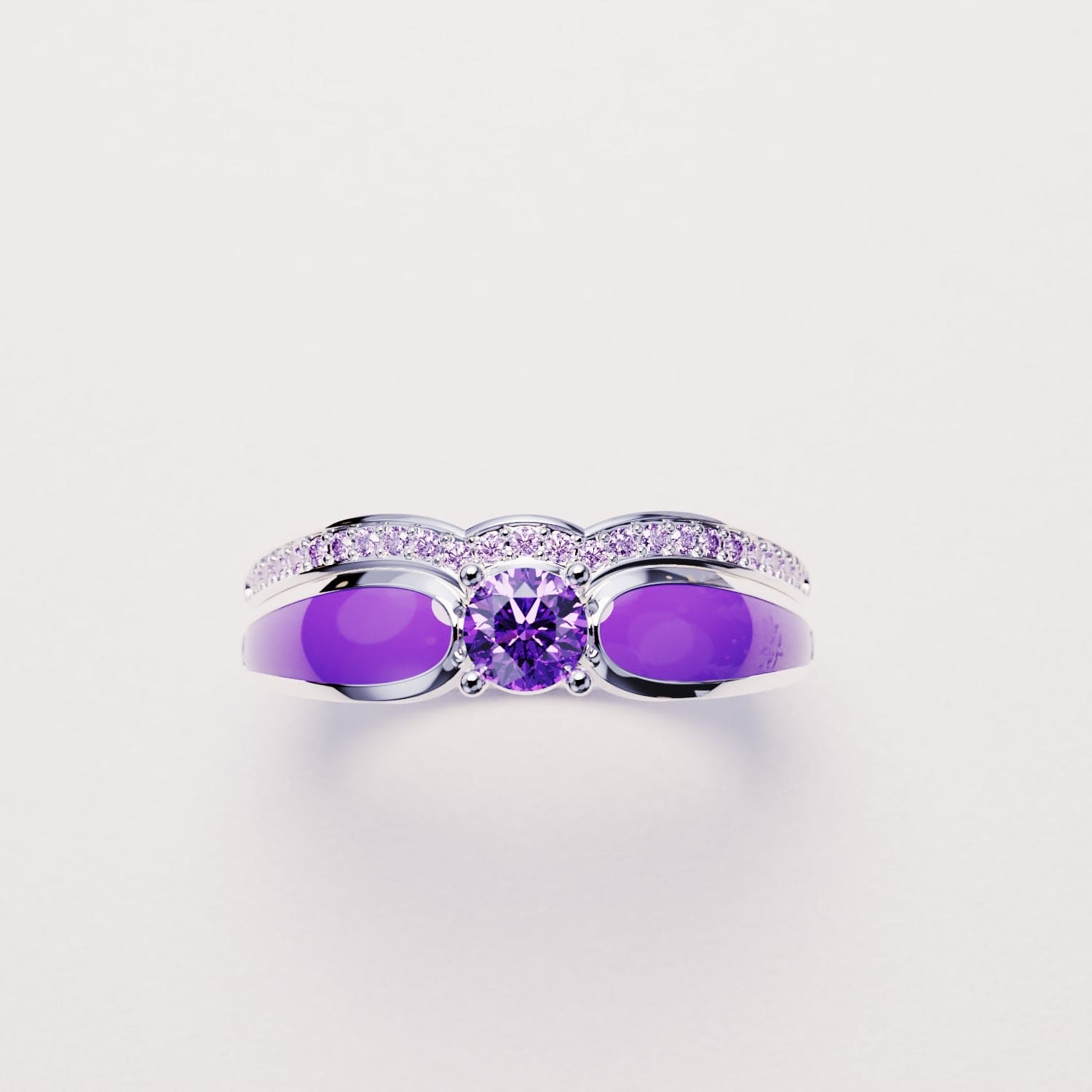 Violet Lagoon : Ensemble 2 Pièces Bague - Argent Sterling S925