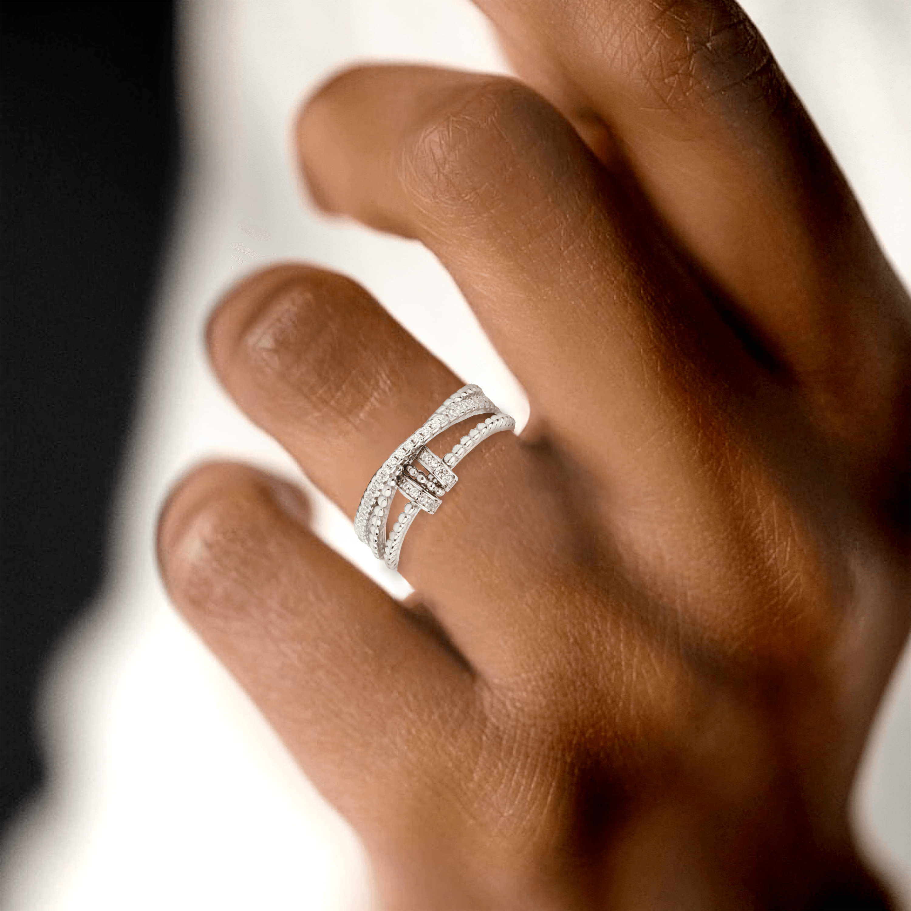 À ma fille adorée | Chassez votre anxiété | Bague anti-stress 925S