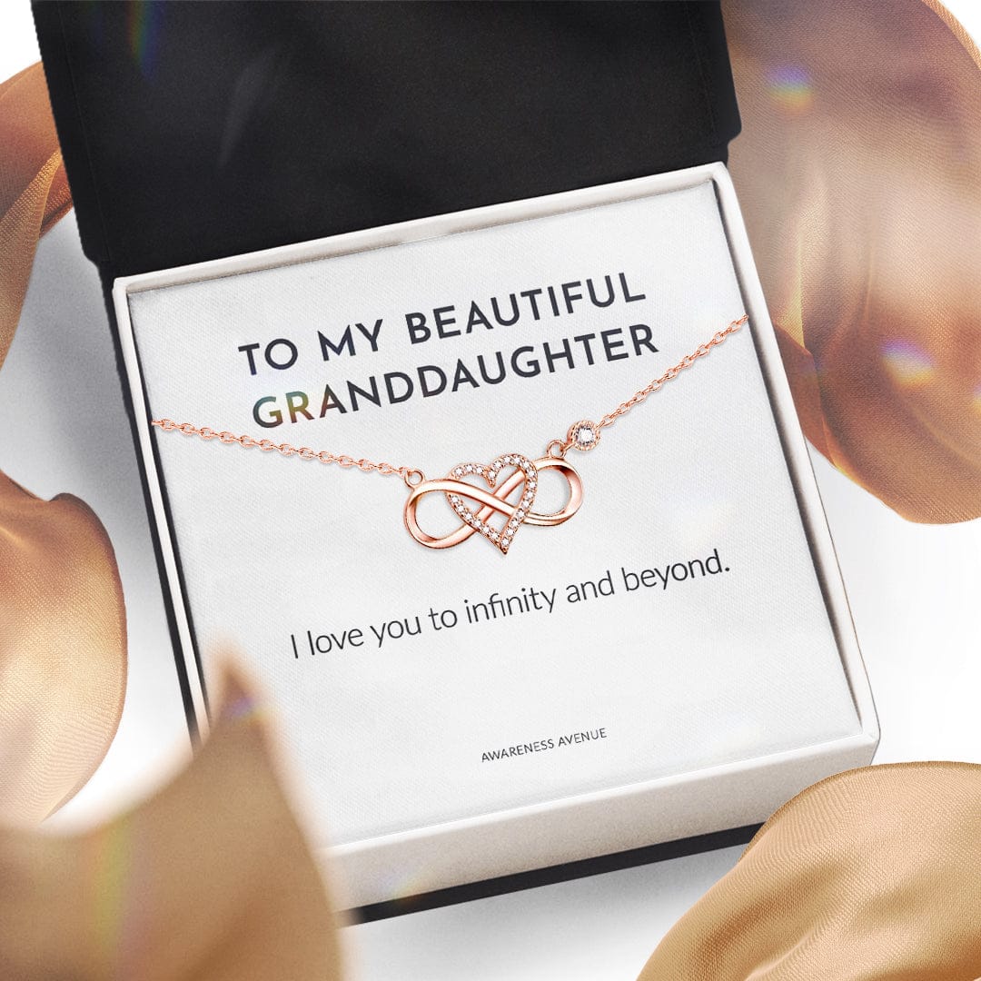 À Ma Petite-Fille | Je T'aime à l'Infini | Collier 925S