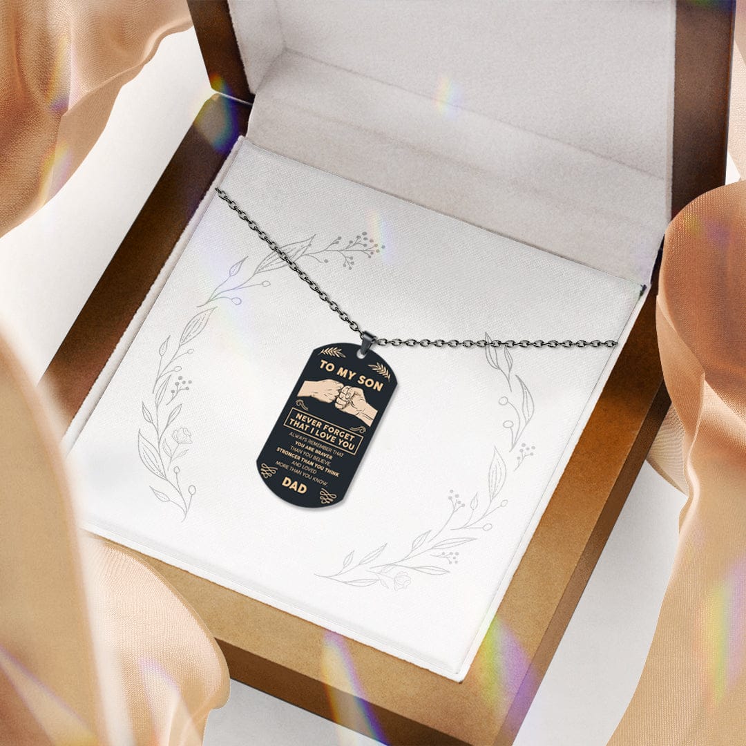 À Mon Fils | Tu Es Ma Force | Collier Plaque Militaire