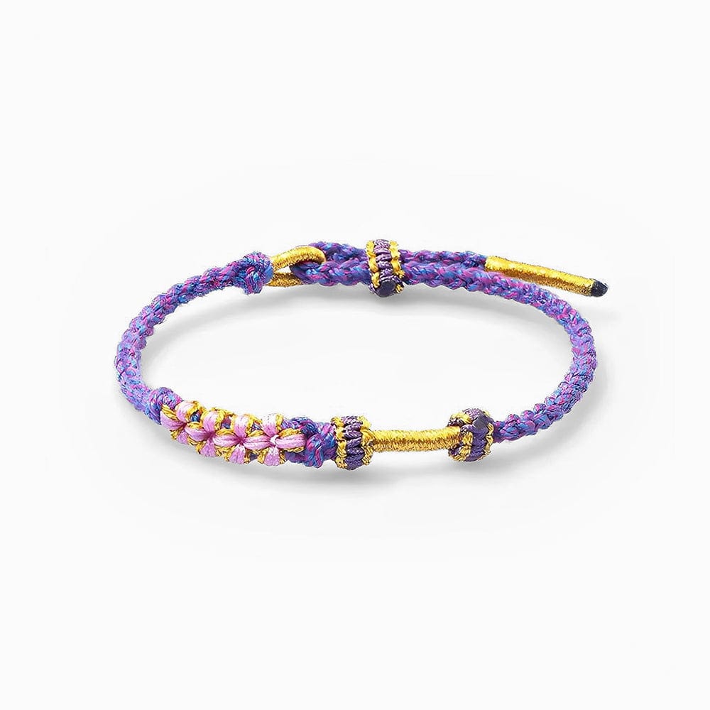 Petite-fille | Un lien indéfectible | Bracelet Nœud Fleur de Pêcher