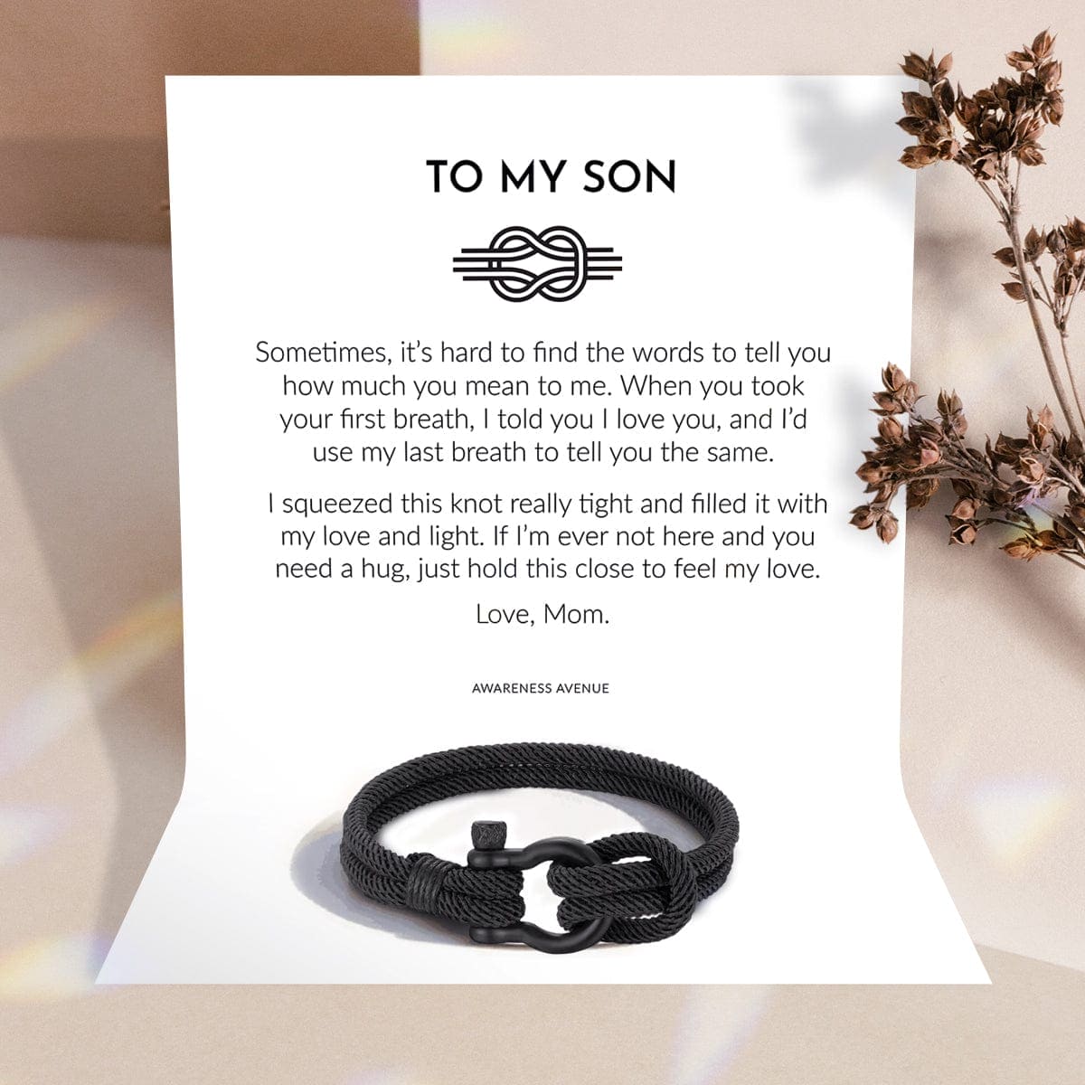 À Mon Fils | Ressentez Mon Amour | Bracelet Cadeau Nautique