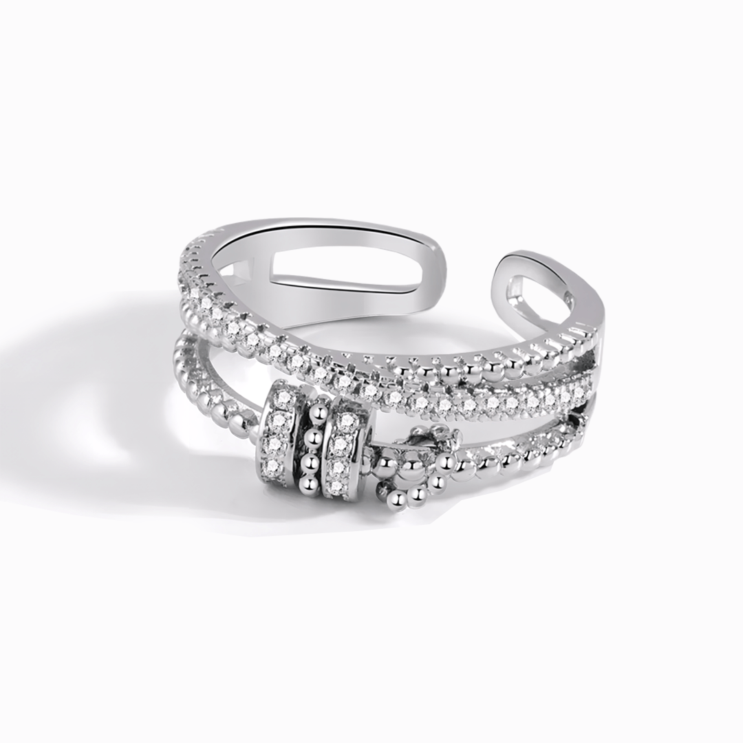 À ma fille adorée | Chassez votre anxiété | Bague anti-stress 925S